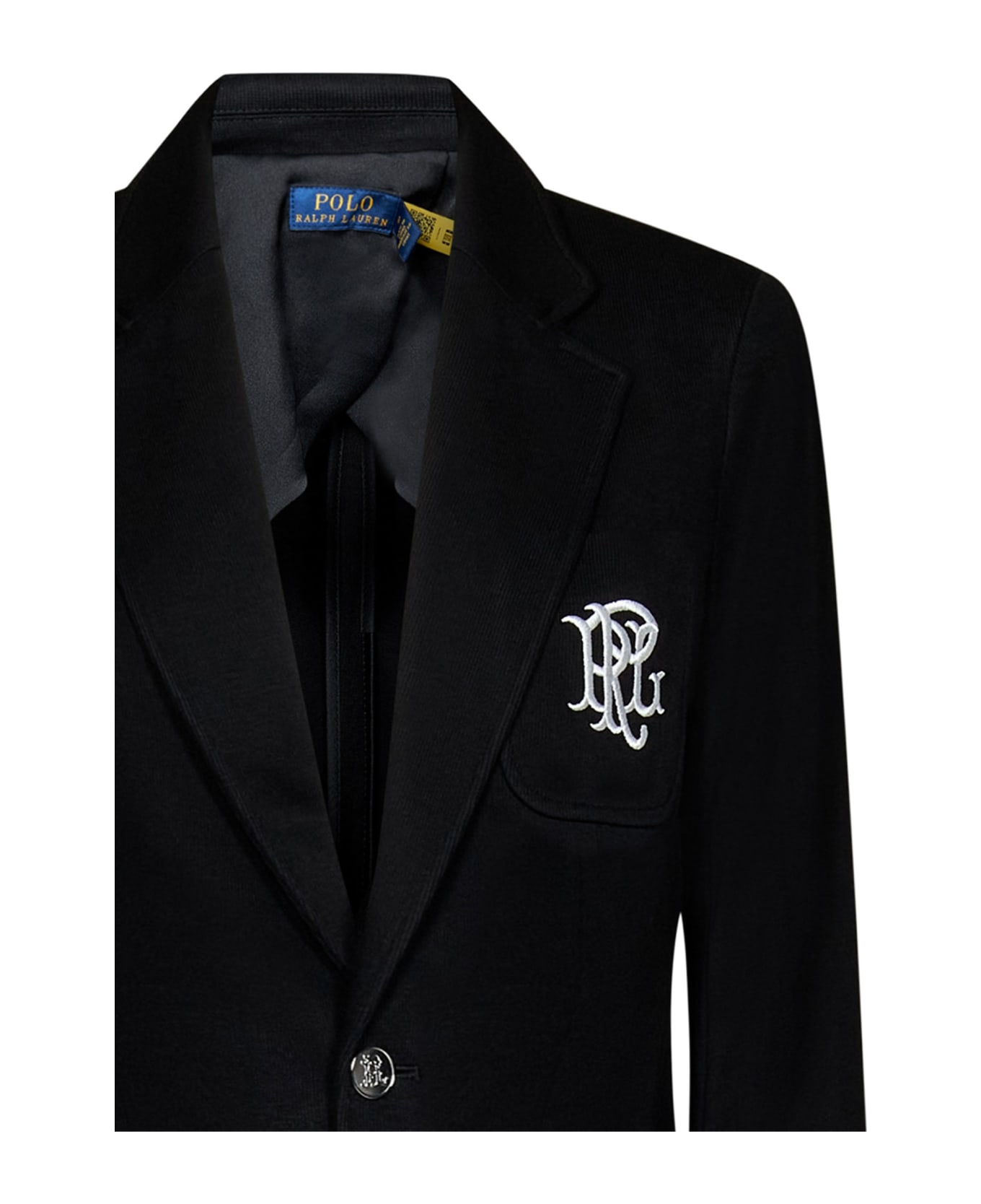 Polo Ralph Lauren Knitted Cotton Blazer - Nero
