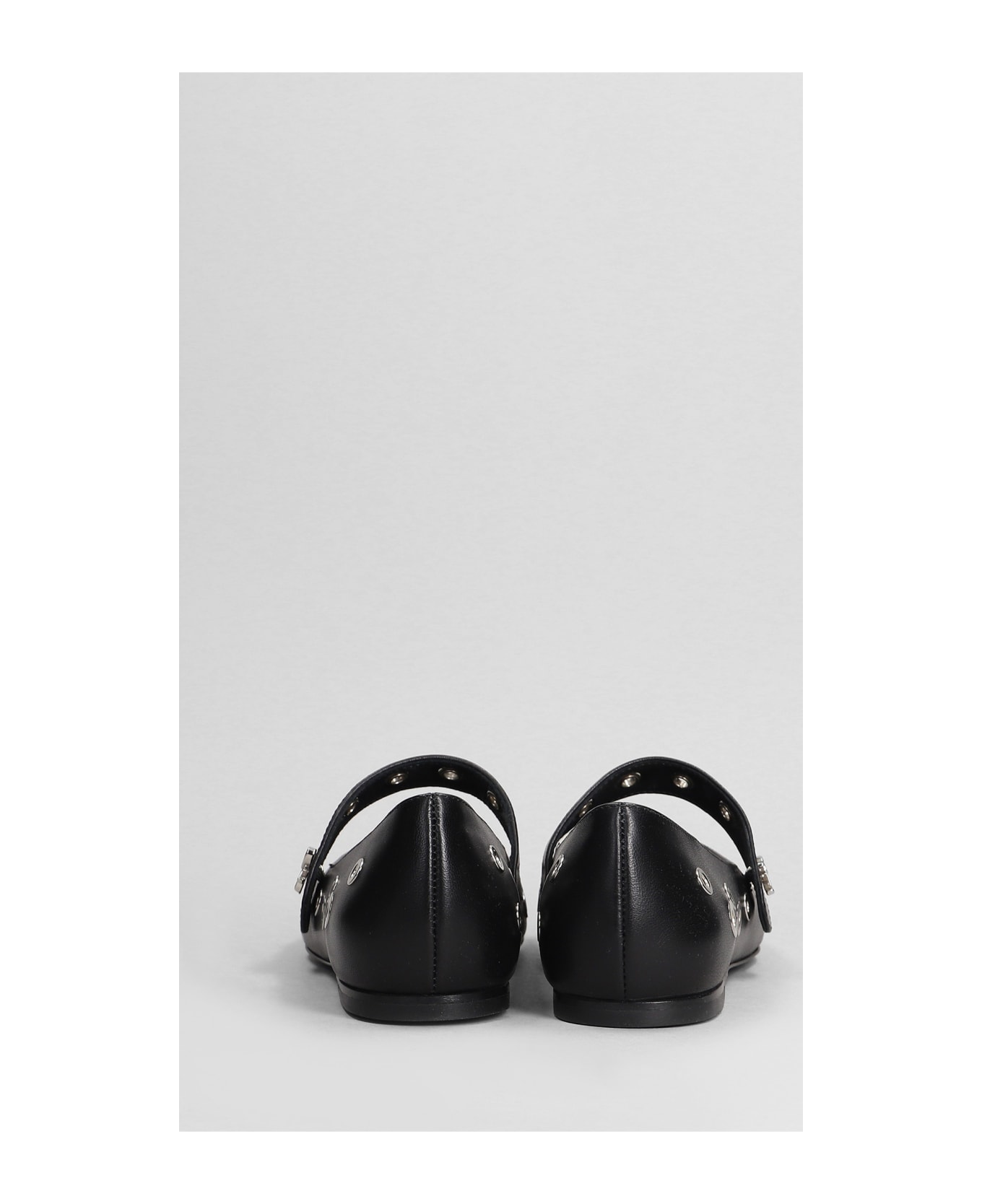 Roberto Festa Rock Ballet Flats In Black Leather - black