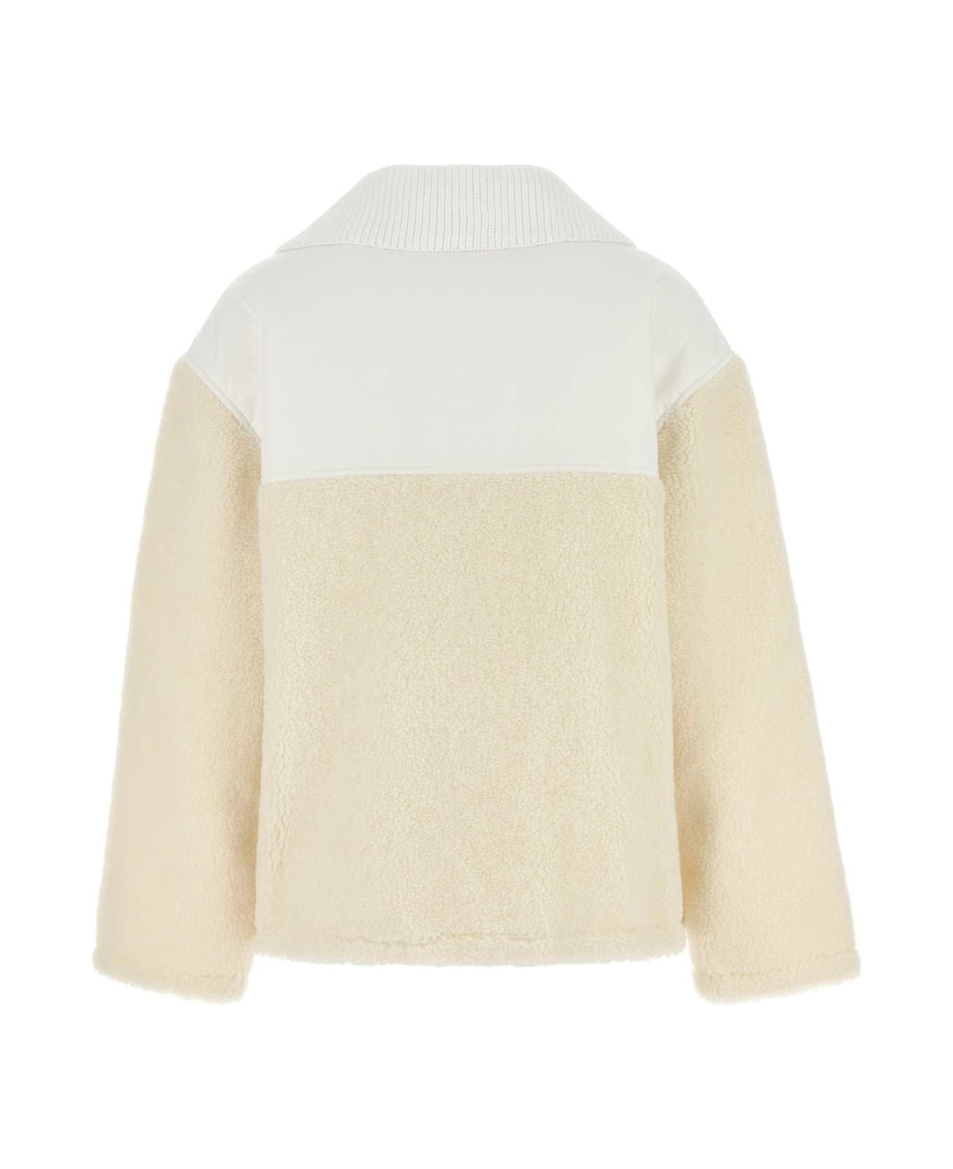 Gucci Two-tone Wool Blend Padded Jacket - WHITEMIX