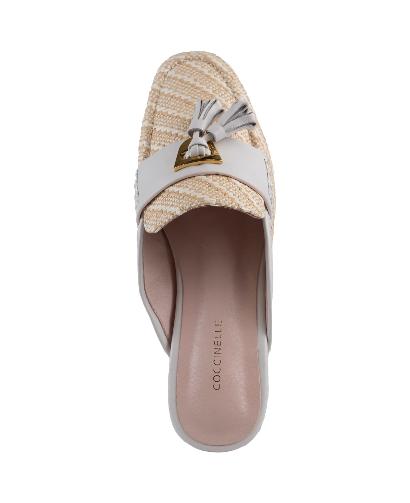 Coccinelle Sabot Beat Bicolor Straw - Mul.blanco/blan