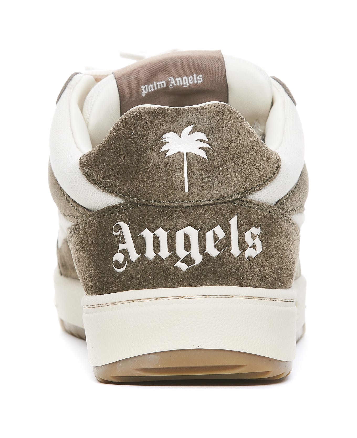 Palm Angels Logo Embroidered University Sneakers - White Dark スニーカー