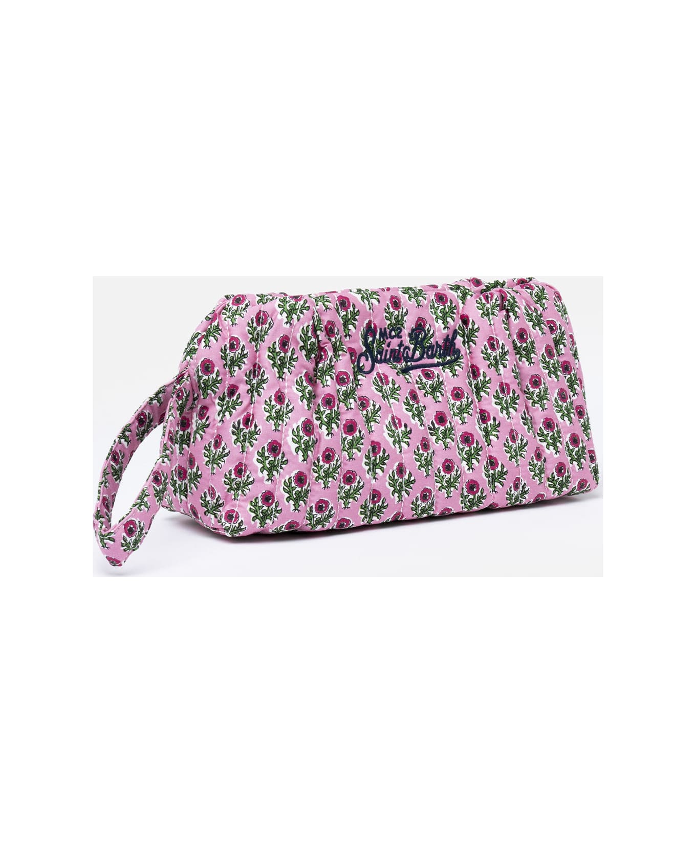 MC2 Saint Barth Flower Patch Quilted Small Pouch - PINK