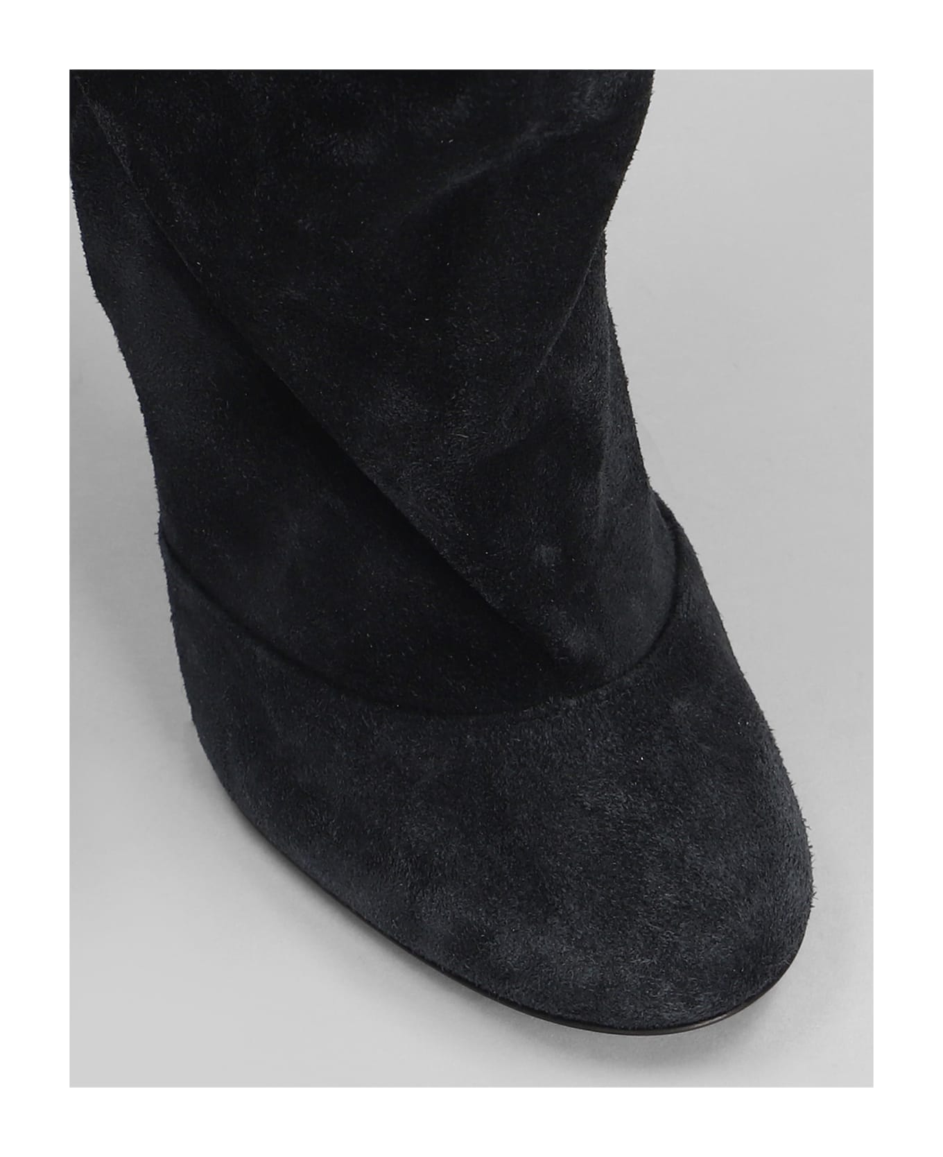 Paris Texas Esther Boot 105 High Heels Boots In Black Suede - black