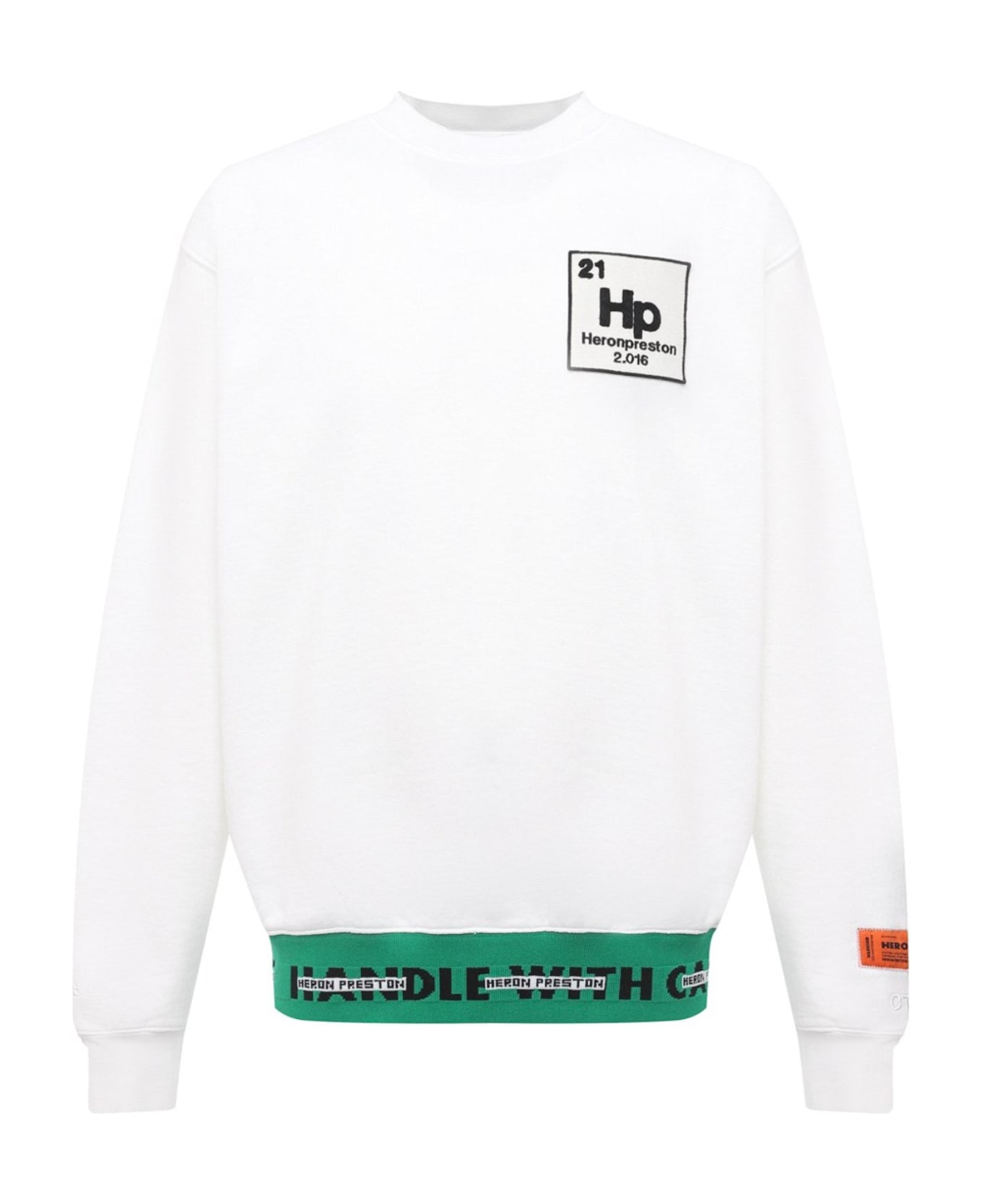HERON PRESTON Hp Tape Logo Sweatshirt - White
