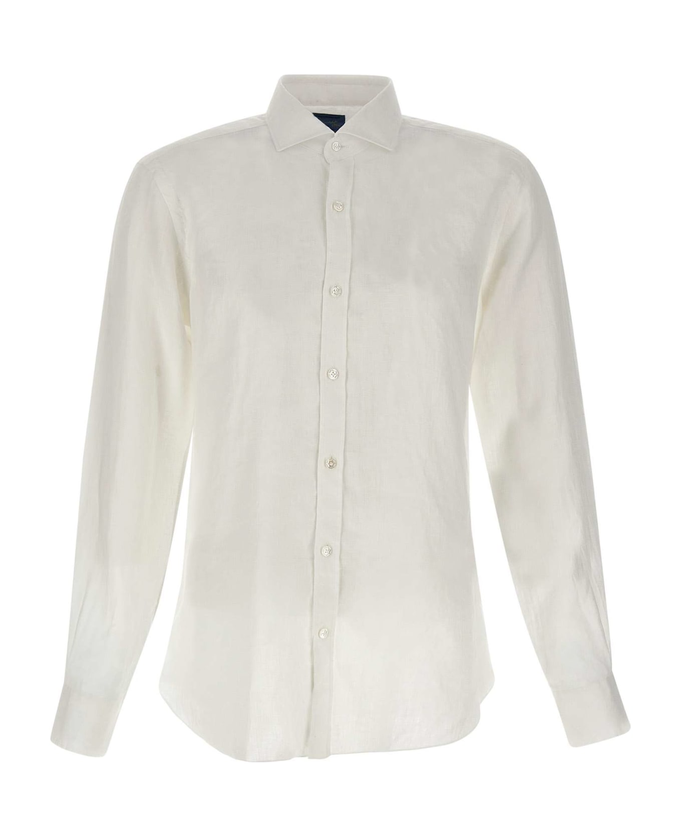 Barba Napoli Linen Shirt - WHITE