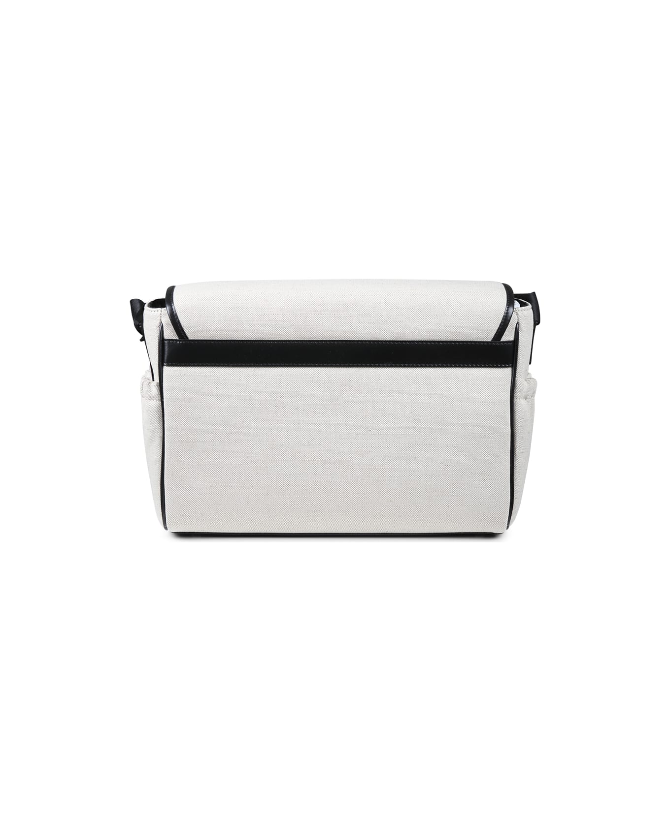 Balmain Beige Changing Bag For Babykids With Black Logo - Ivory