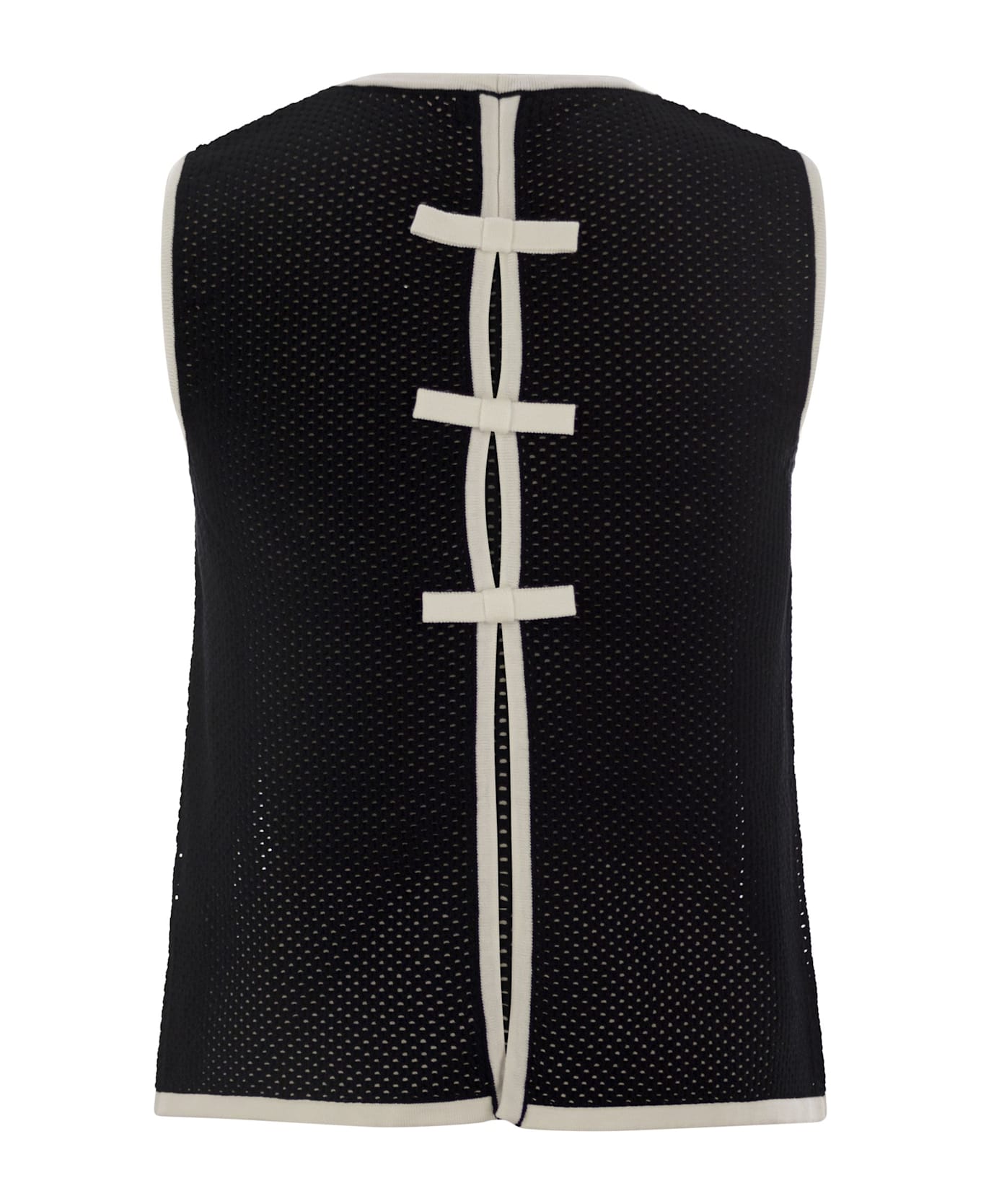 Elisabetta Franchi Tank Top - Black/butter