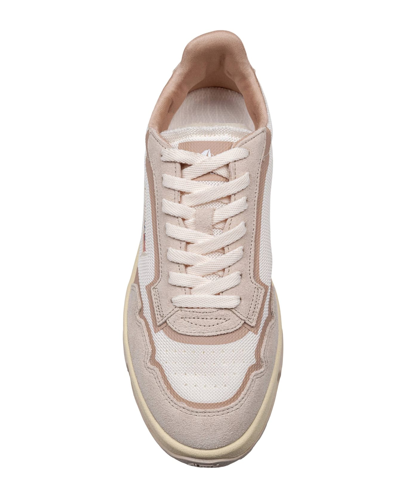 Autry Wildpace Mesh And Suede Sneakers Color Beige - White/Sand