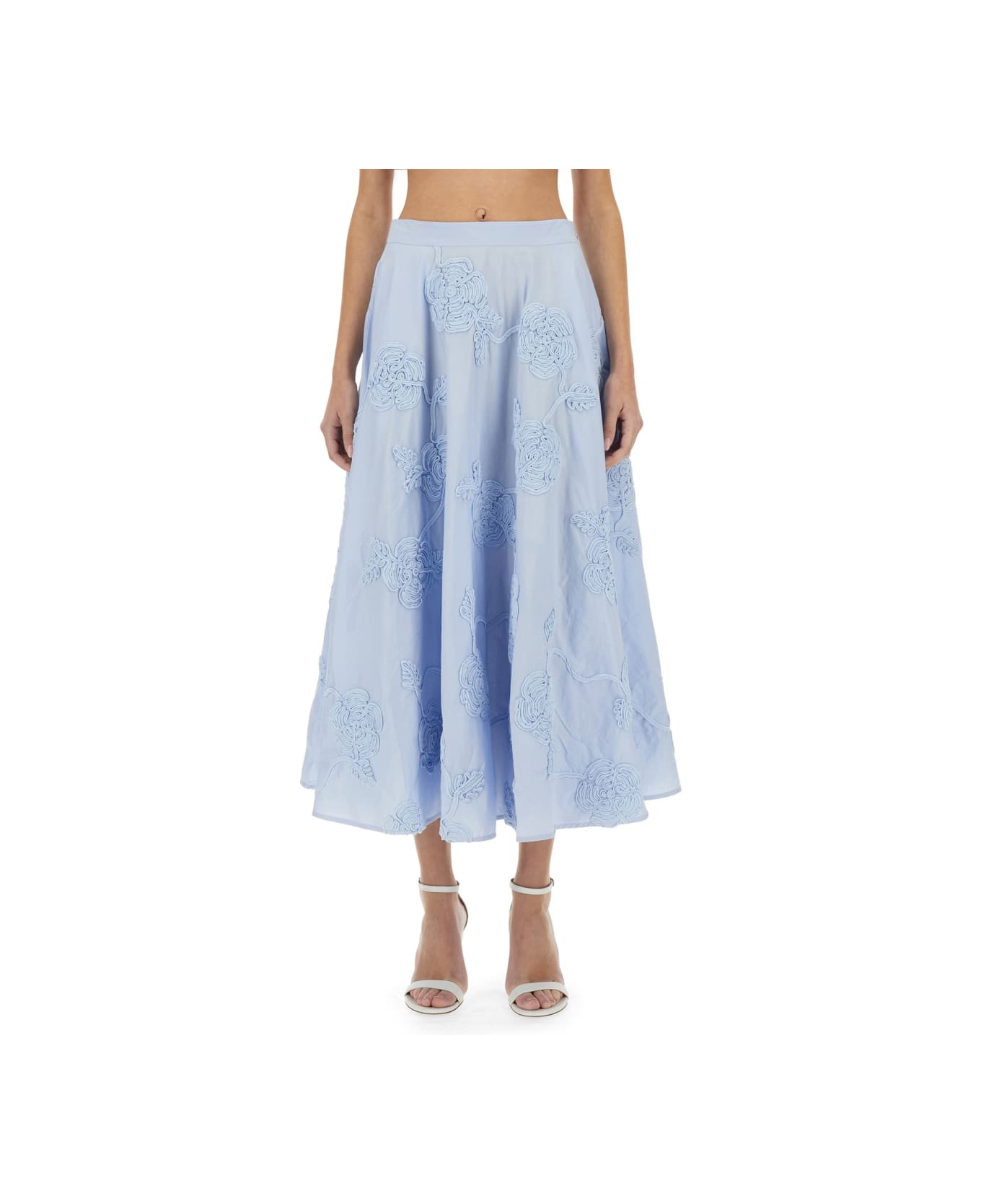 Rotate by Birger Christensen Floral Maxi Skirt - Celeste