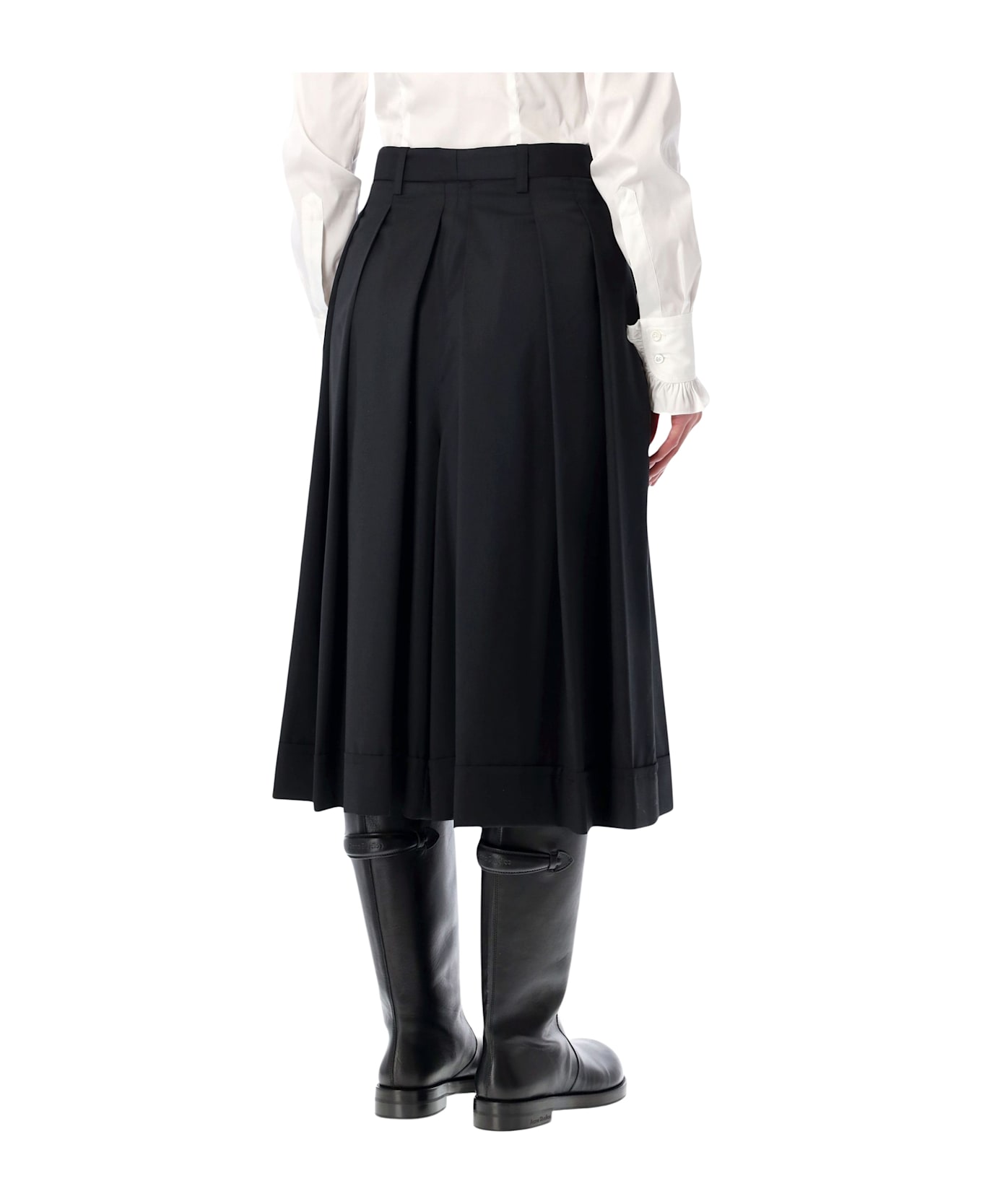 Vivienne Westwood Black Wool Culotte Pants - BLACK