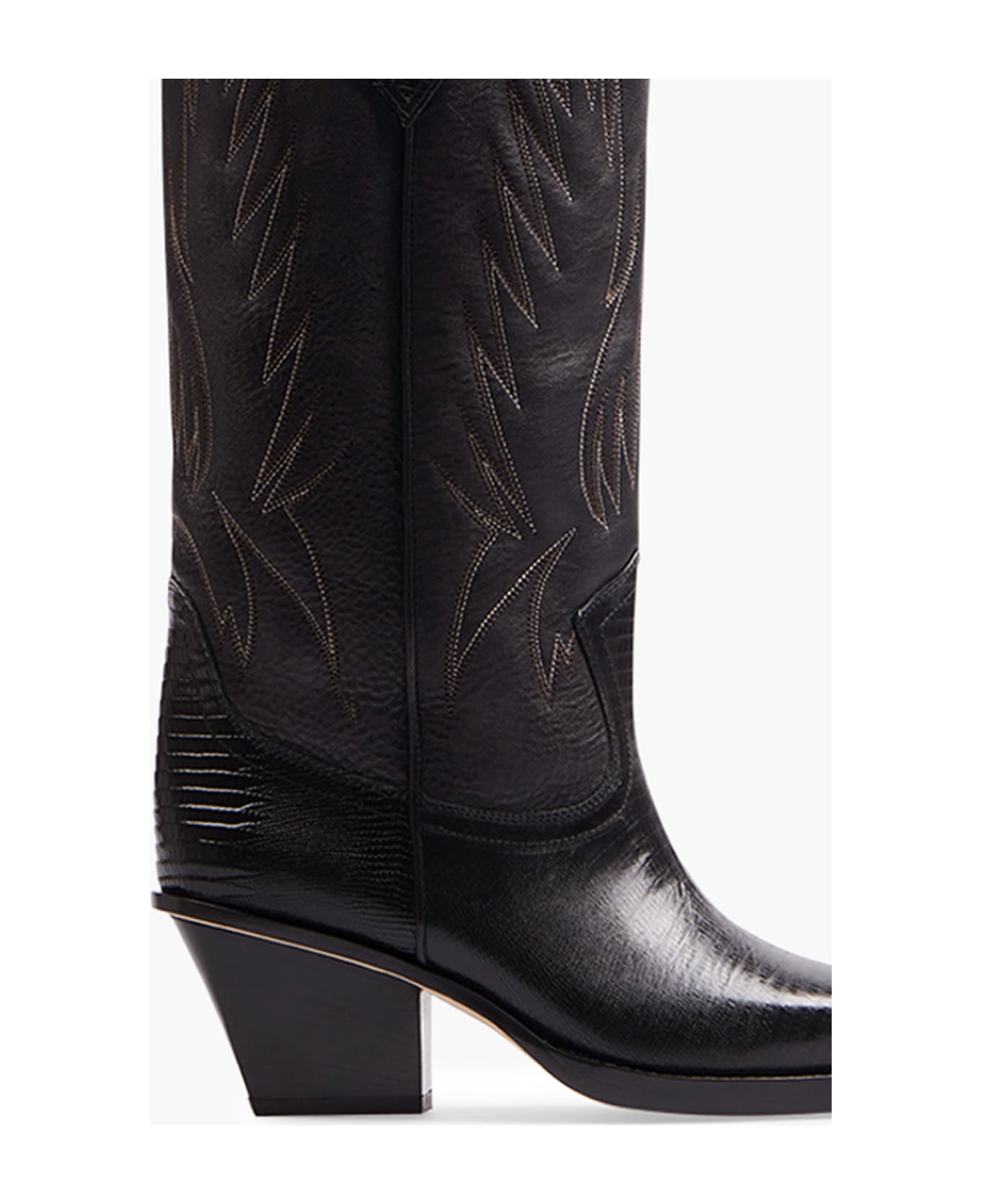 Paris Texas Embroidered Rosario Boots - BLACK