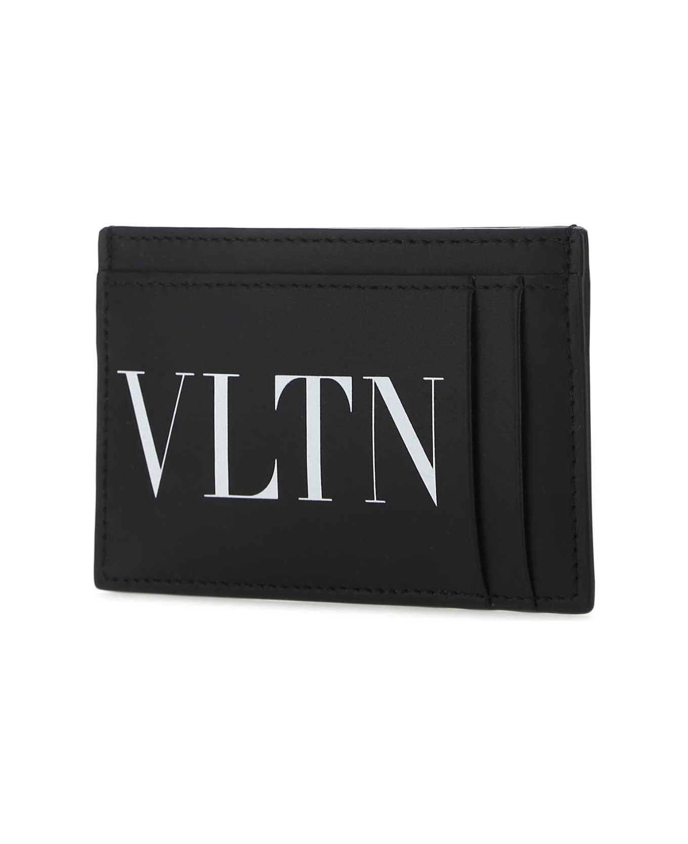Valentino Garavani Black Leather Card Holder - 0NI