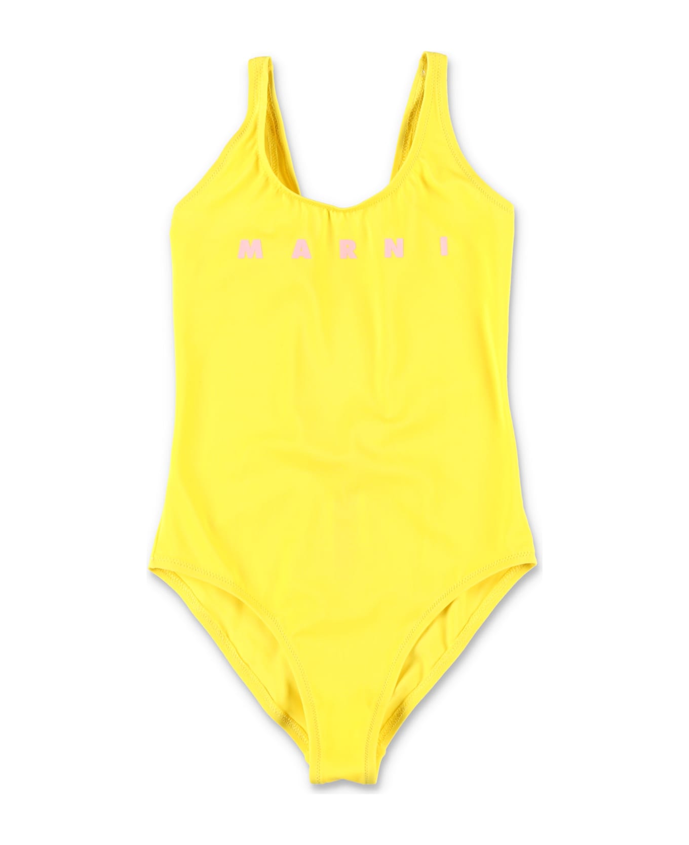 Marni One-piece Swimming Costume With Logo - YELLOW