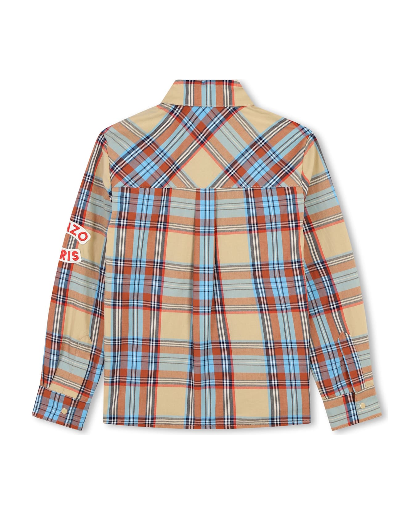 Kenzo Kids Checked Shirt - Beige