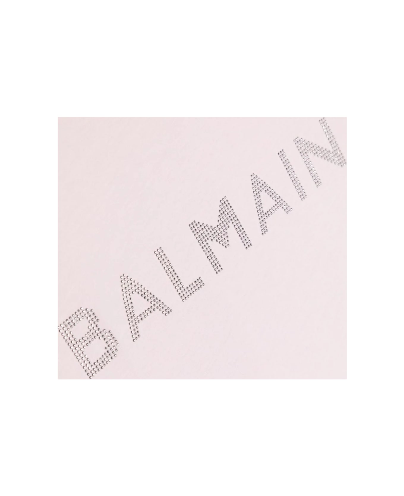 Balmain T-shirt Con Logo - Rosa