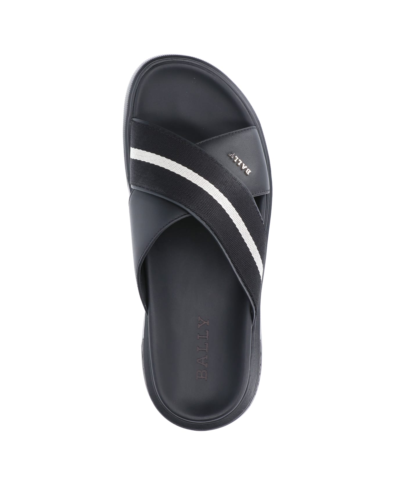 Bally Logo Slide Sandals - Black  