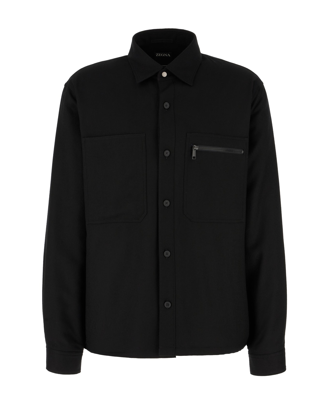 Zegna Black Wool Jacket - BLACK