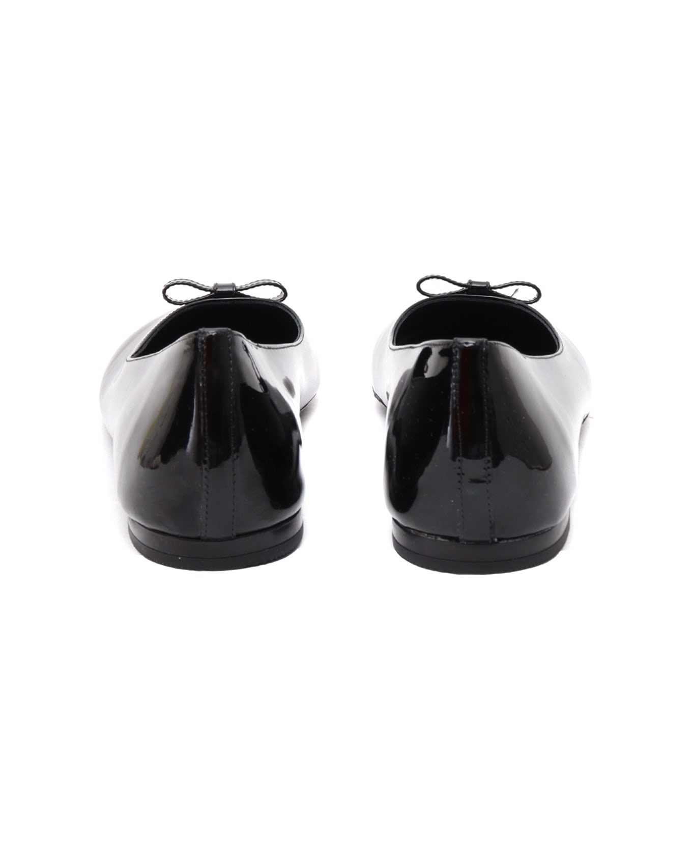 Dolce & Gabbana Patent Leather Ballerinas - BLACK