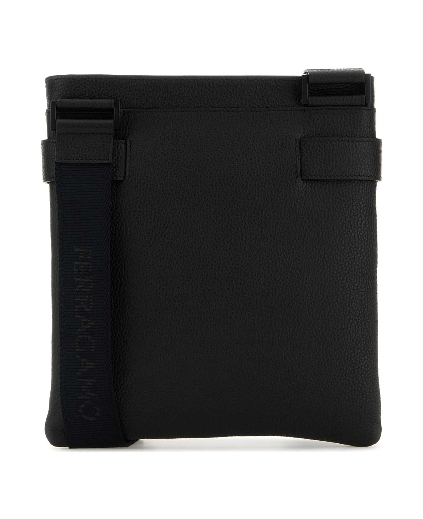 Ferragamo Black Leather Crossbody Bag - NERO