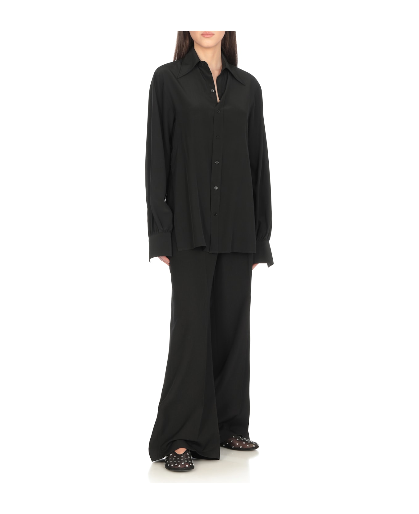 Khaite Marcy Flats Ballet Shoes - Black