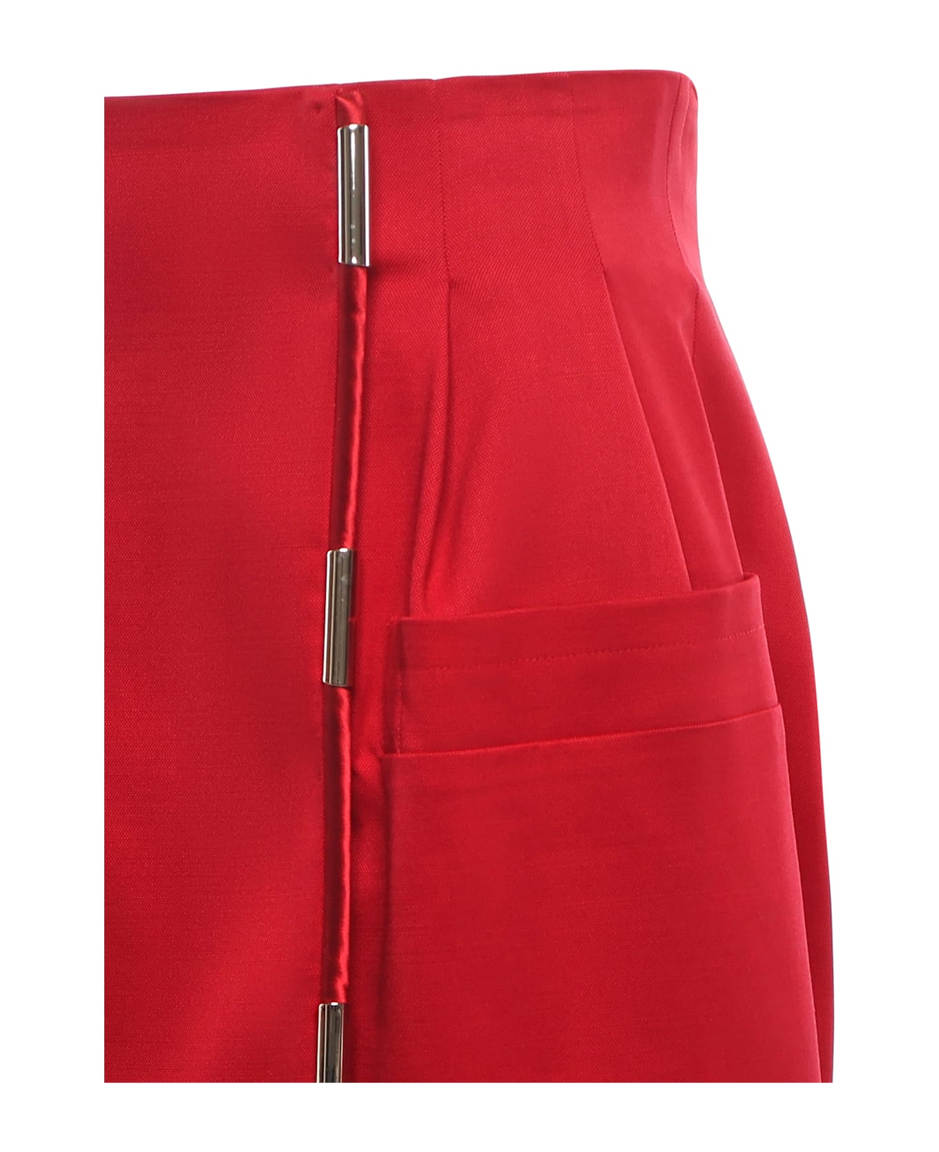 Genny Wrap Mini Skirt With Metallic Details - SKI PATROL
