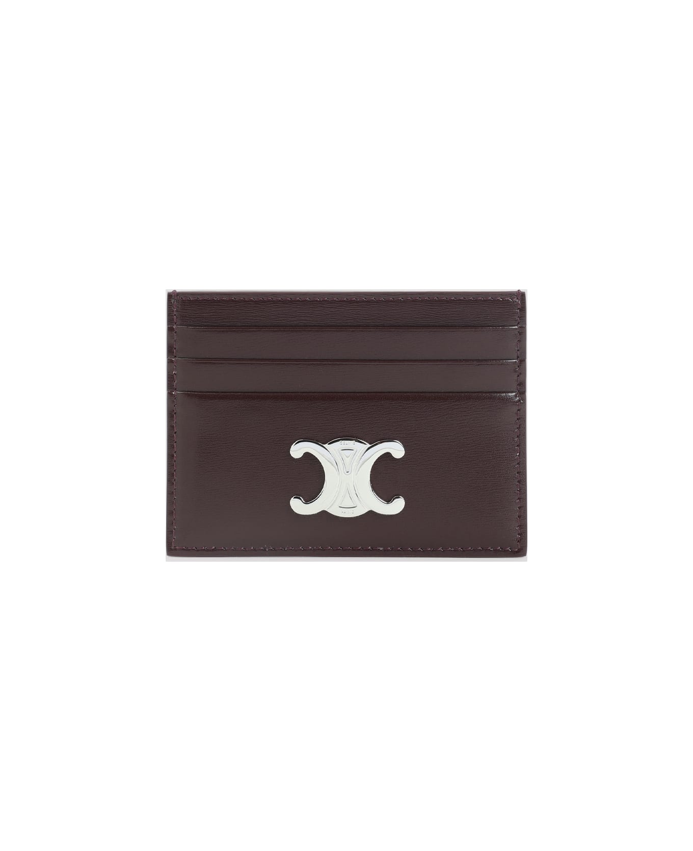 Celine Triomphe Card Holder - Dc Deep Burgundy