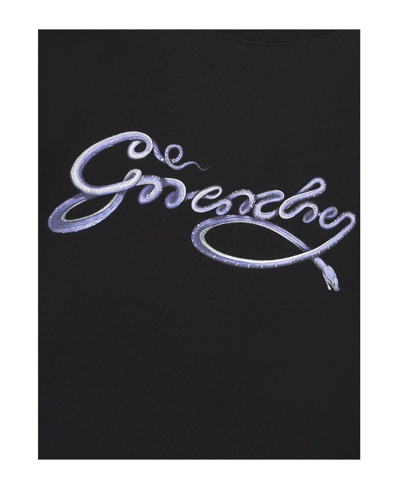 Givenchy Snake Logo Crewneck T-shirt - Black