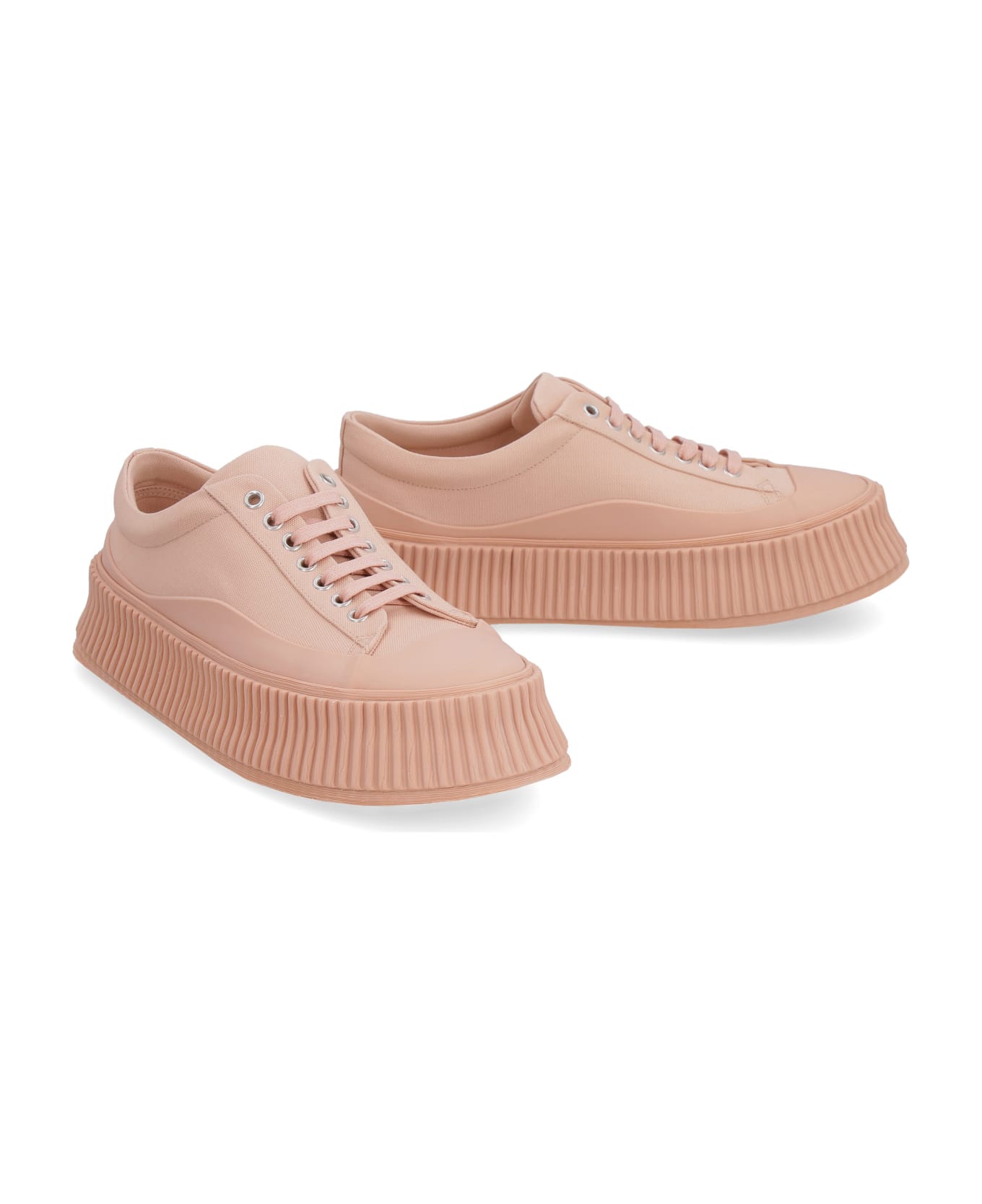 Jil Sander Canvas Chunky Sneakers - Salmon pink ウェッジシューズ