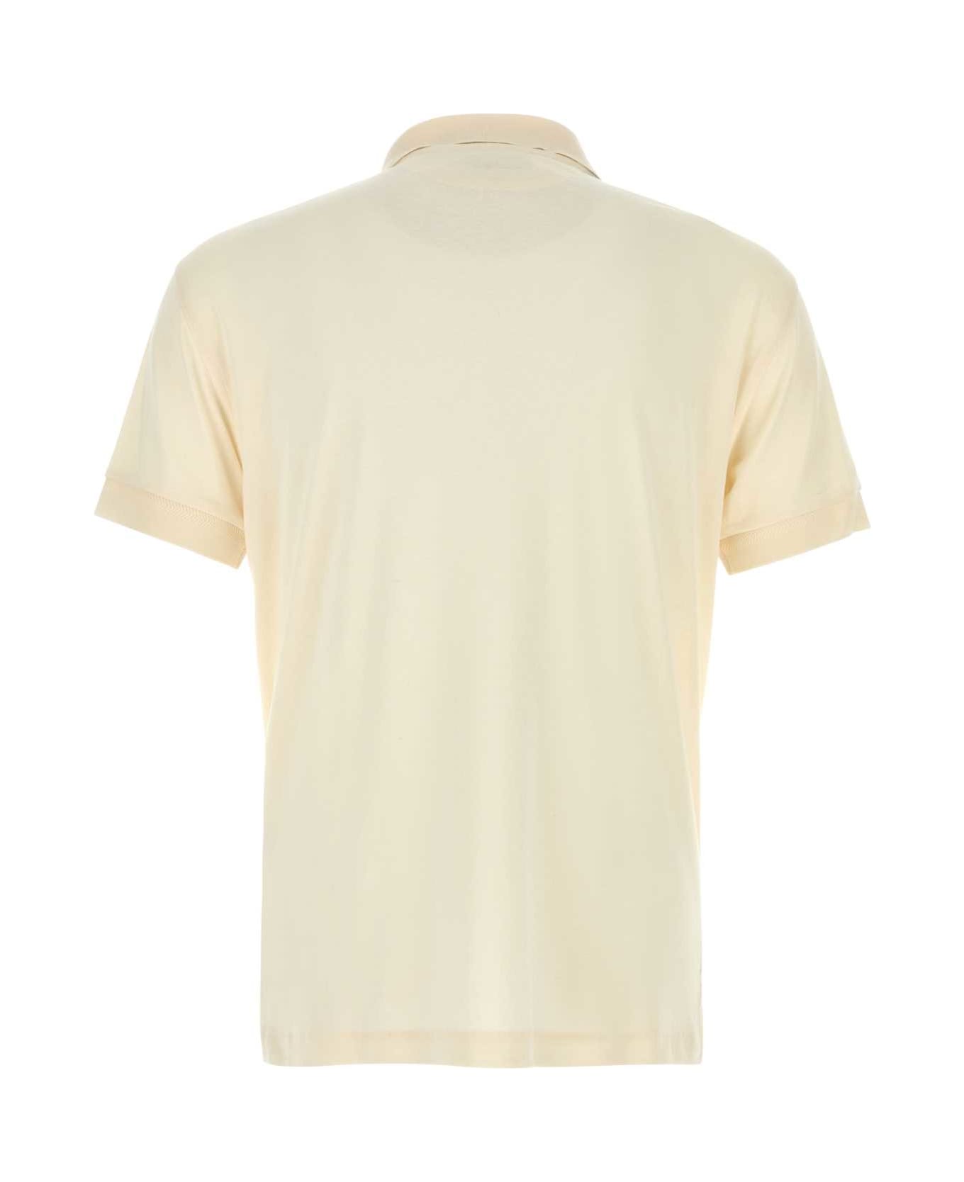 Tom Ford Ivory Cotton Blend Polo Shirt - CHALK ポロシャツ