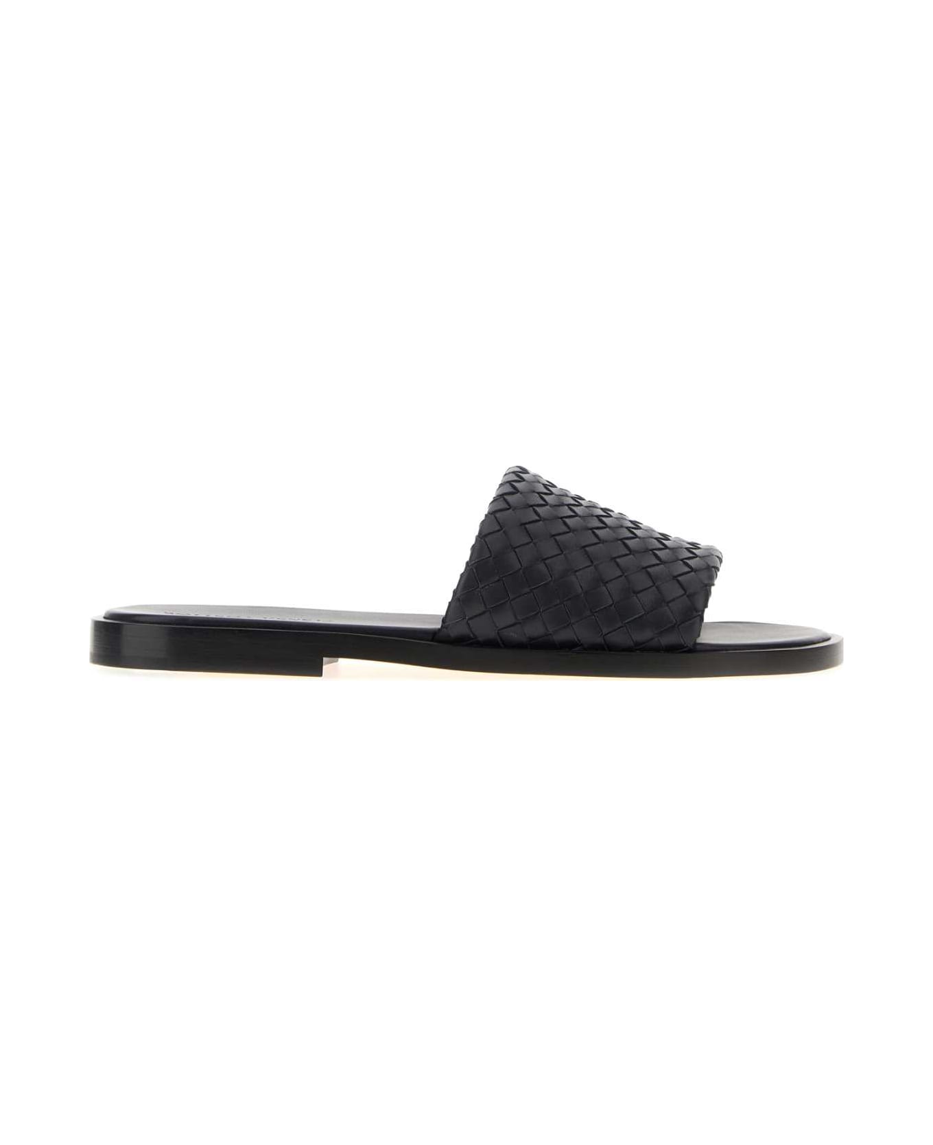Bottega Veneta Slate Nappa Leather Elio Slippers - NOCTURNAL その他各種シューズ