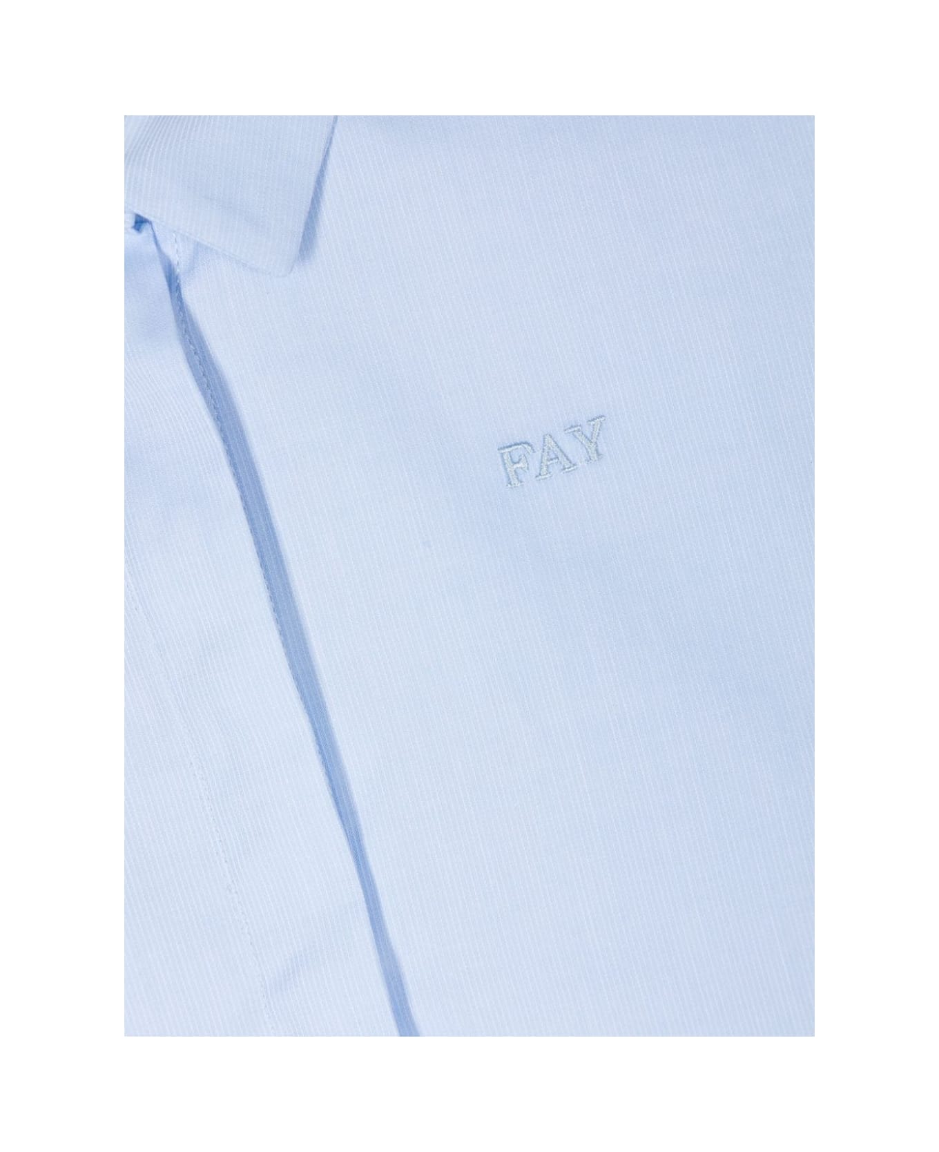 Fay Camicia Con Logo - Light blue