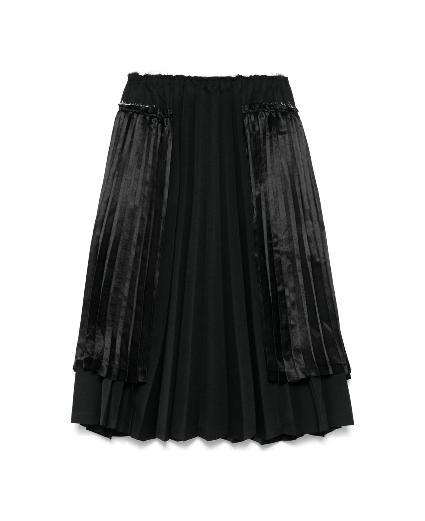 Comme des Garçons Pleated Midi Skirt - Black