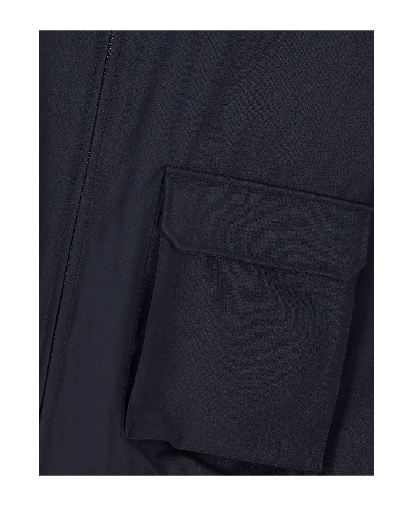 Herno Long-sleeved Zipped Coat - Blue