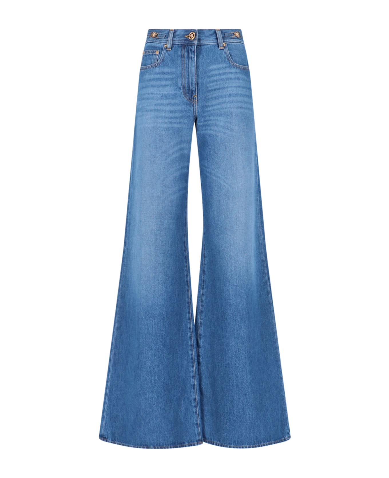 Versace Blue Cotton Jeans - Blue