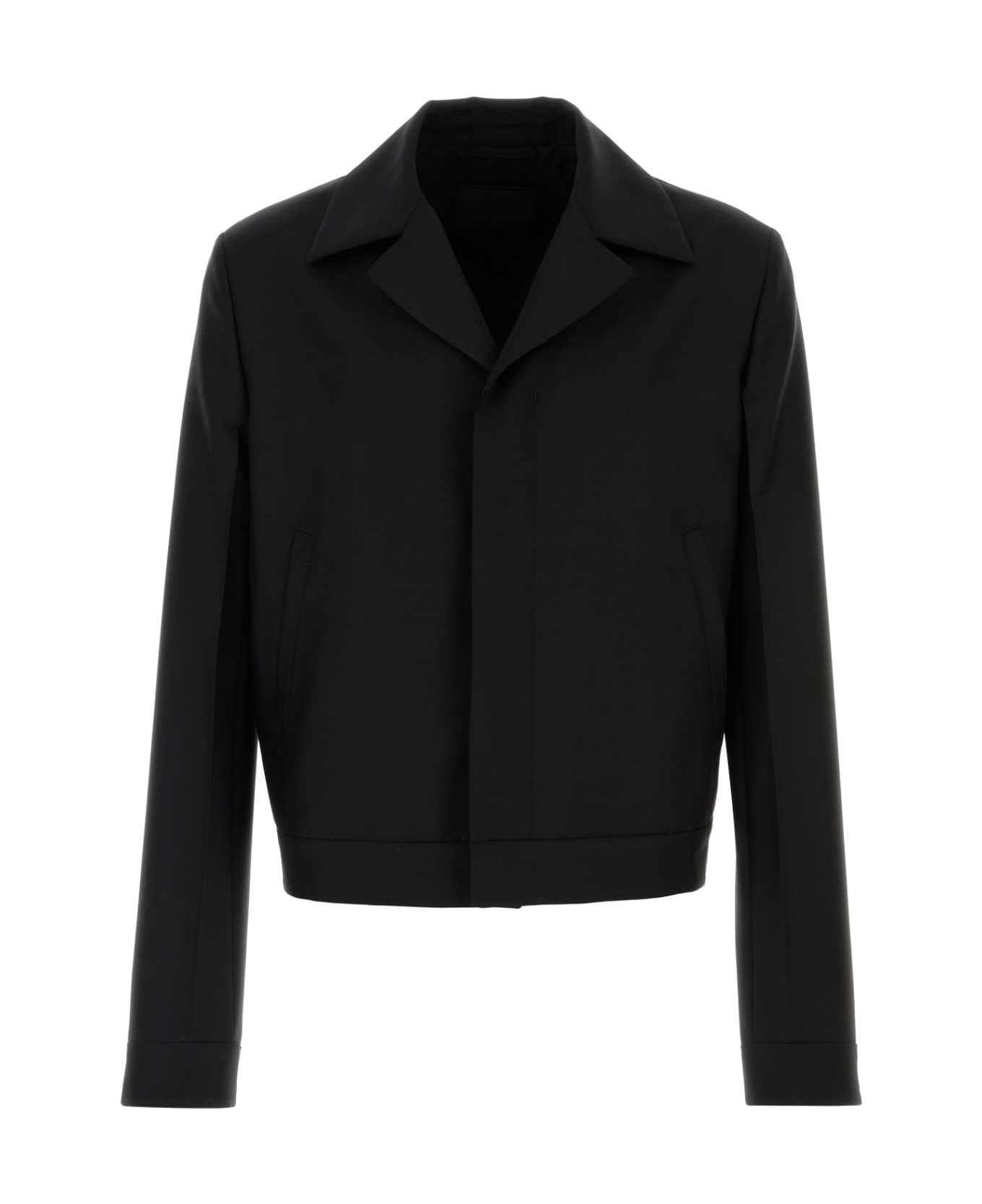 Prada Black Mohair Blend Blazer - NERO