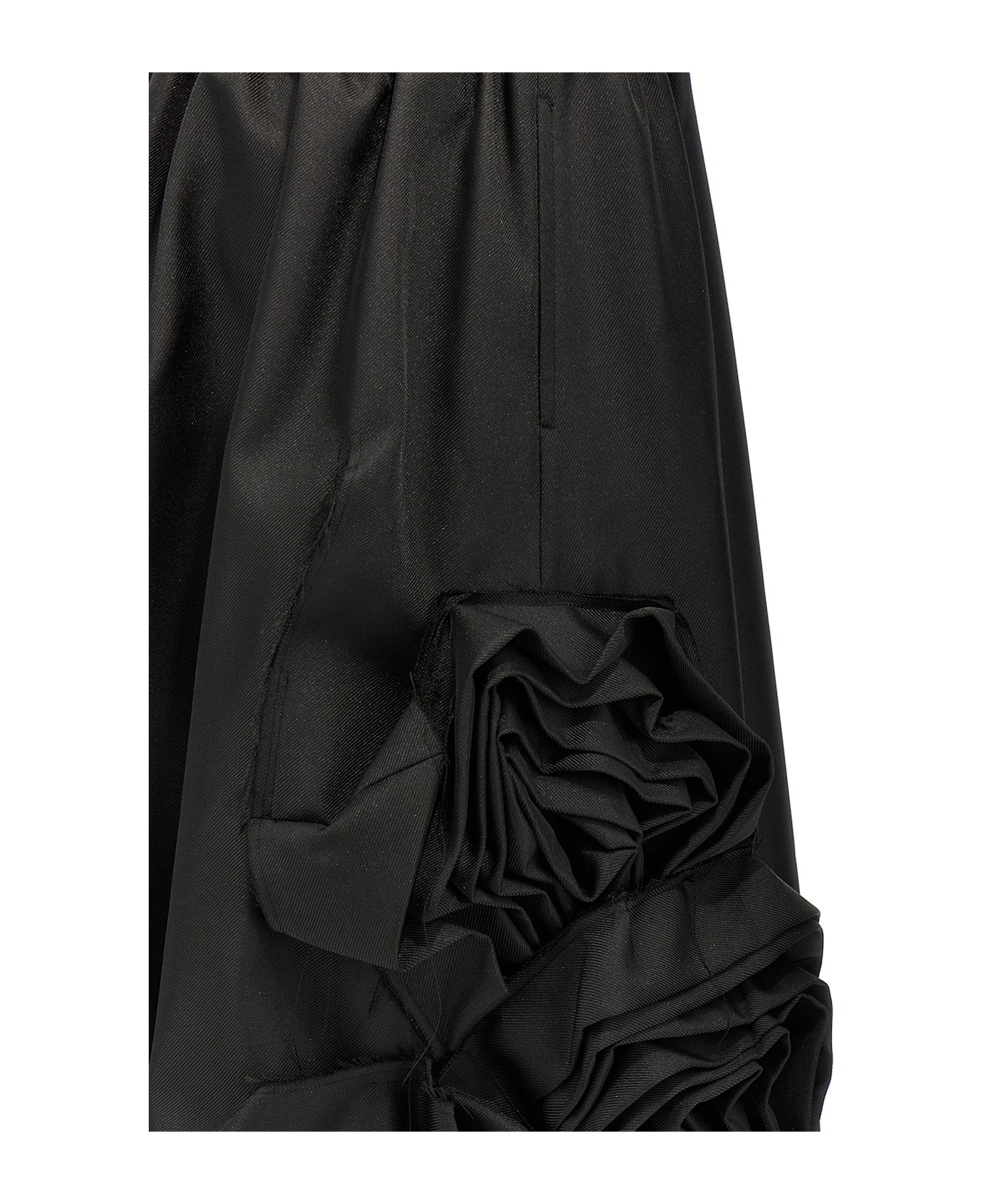 Comme des Garçons Floral Decoration Skirt - Black  