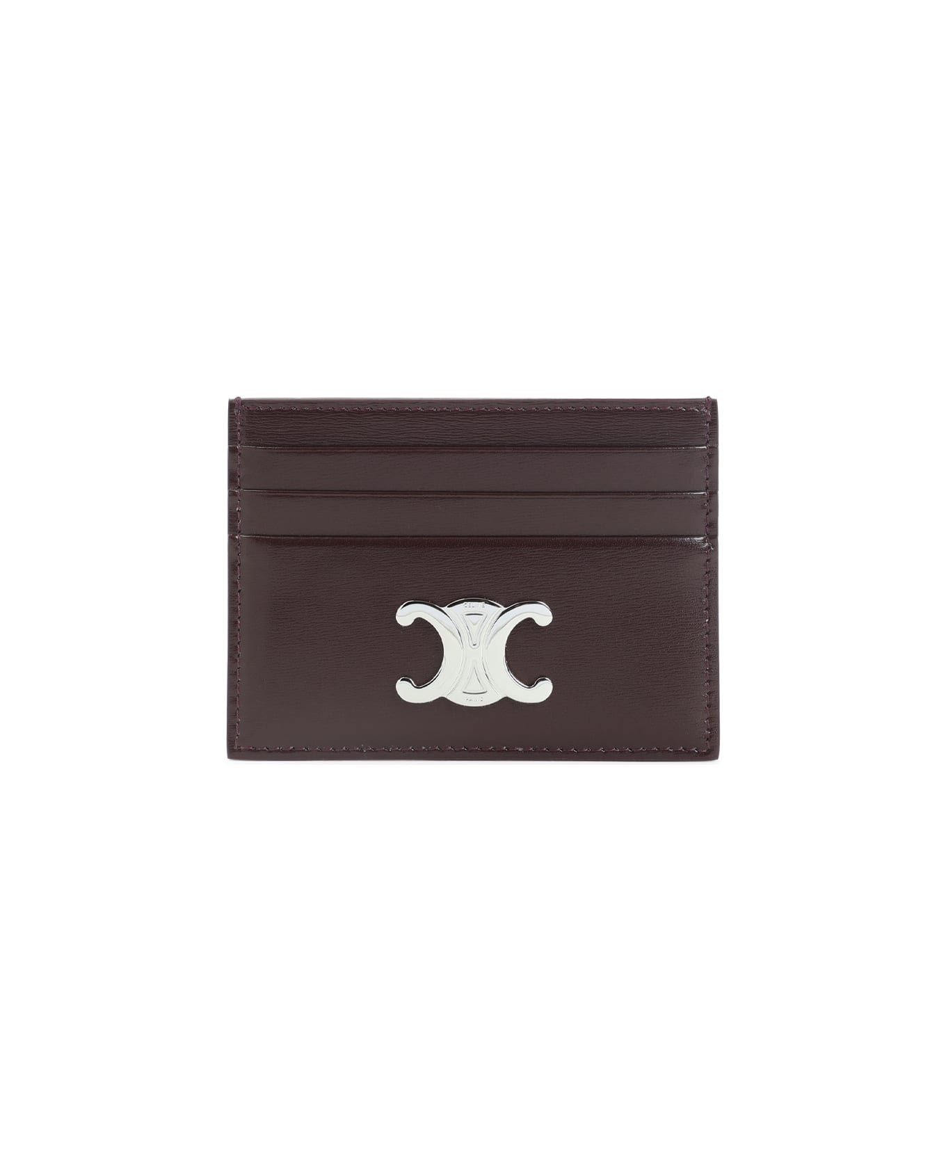 Celine Triomphe Card Holder - Dc Deep Burgundy