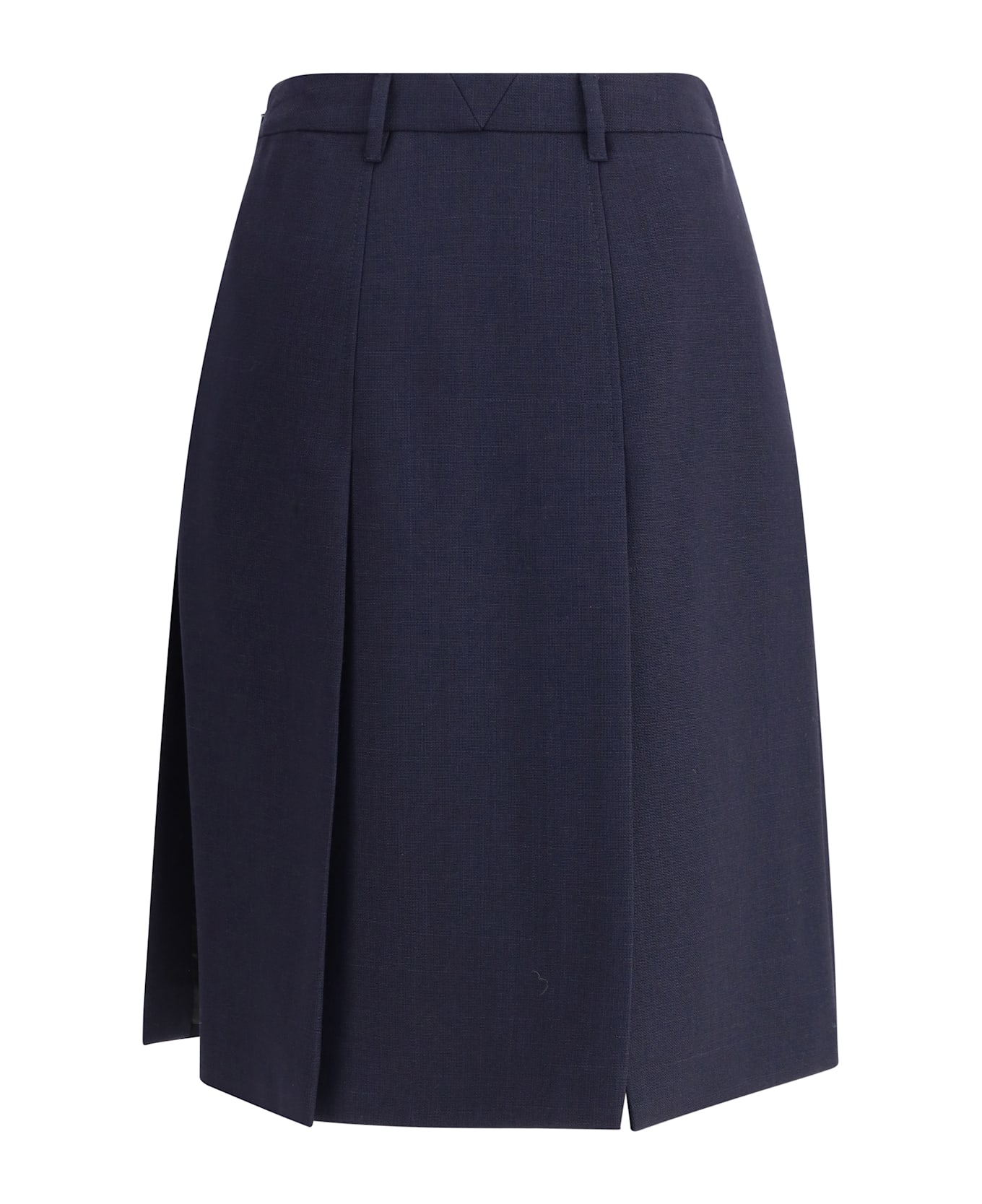 Prada Virgin Wool Midi Skirt