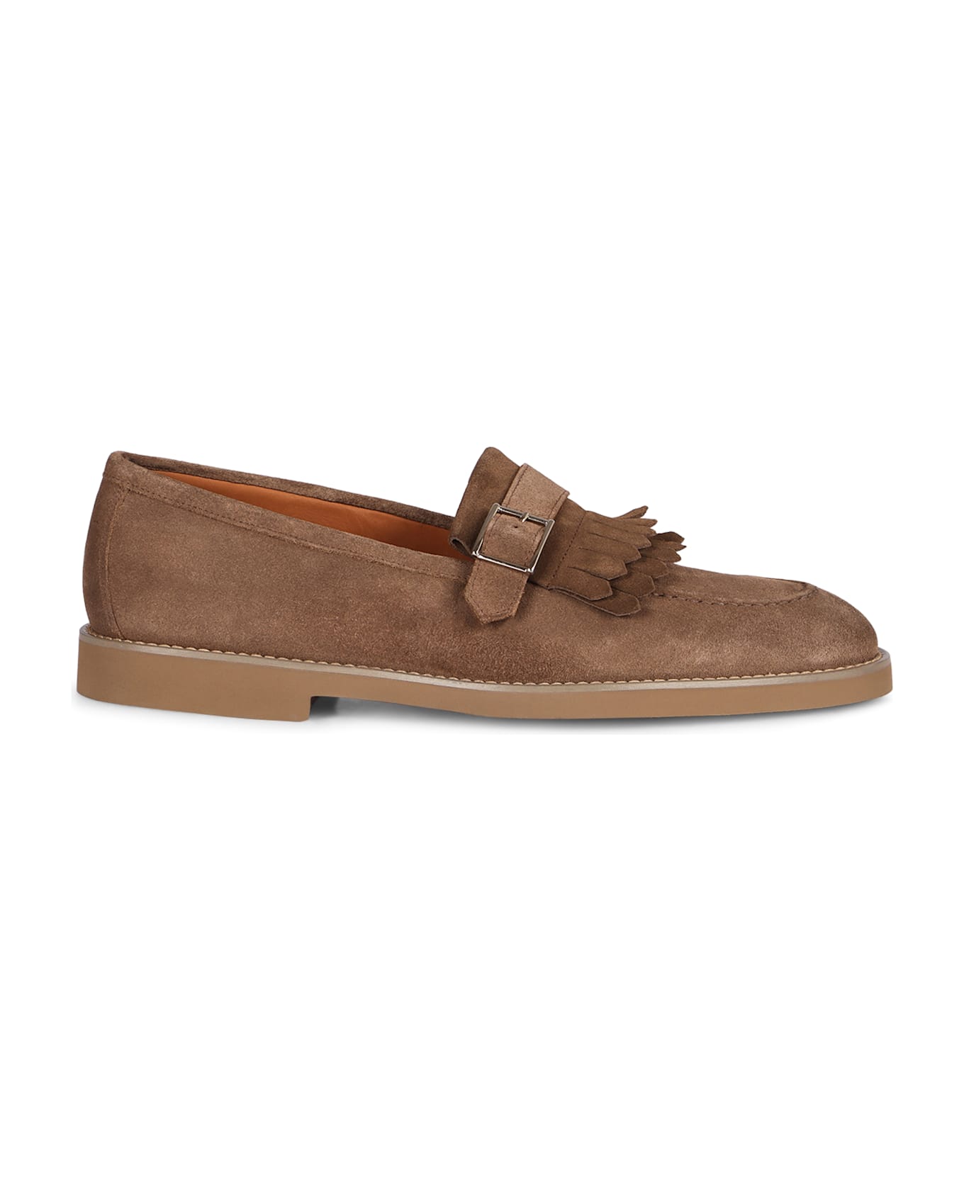 Doucal
s Suede Monk-strap Shoes - Beige