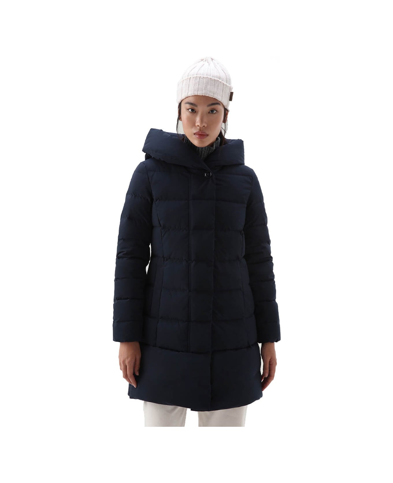 Woolrich Puffy Prescott Blue Parka - Melton Blue