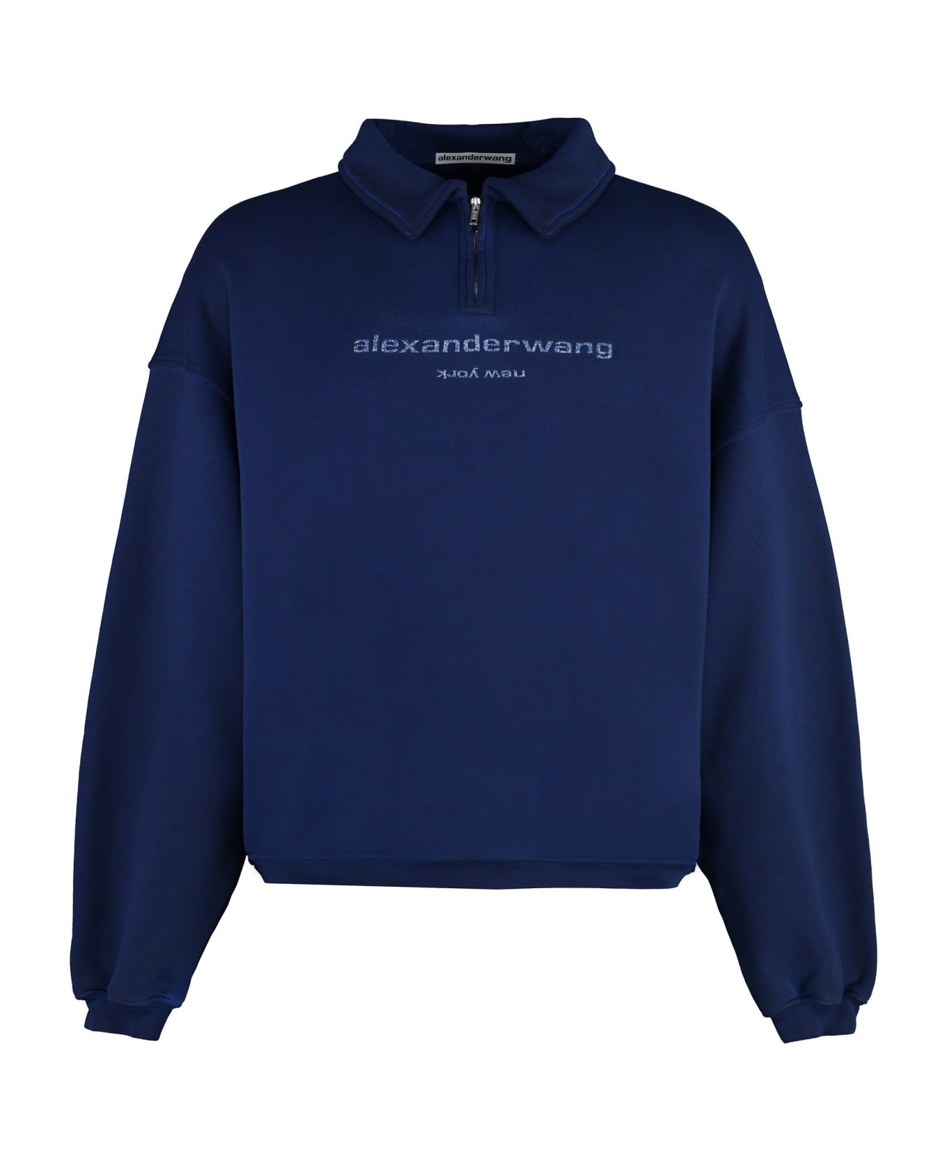 Alexander Wang Cotton Crew-neck Sweatshirt - blue フリース