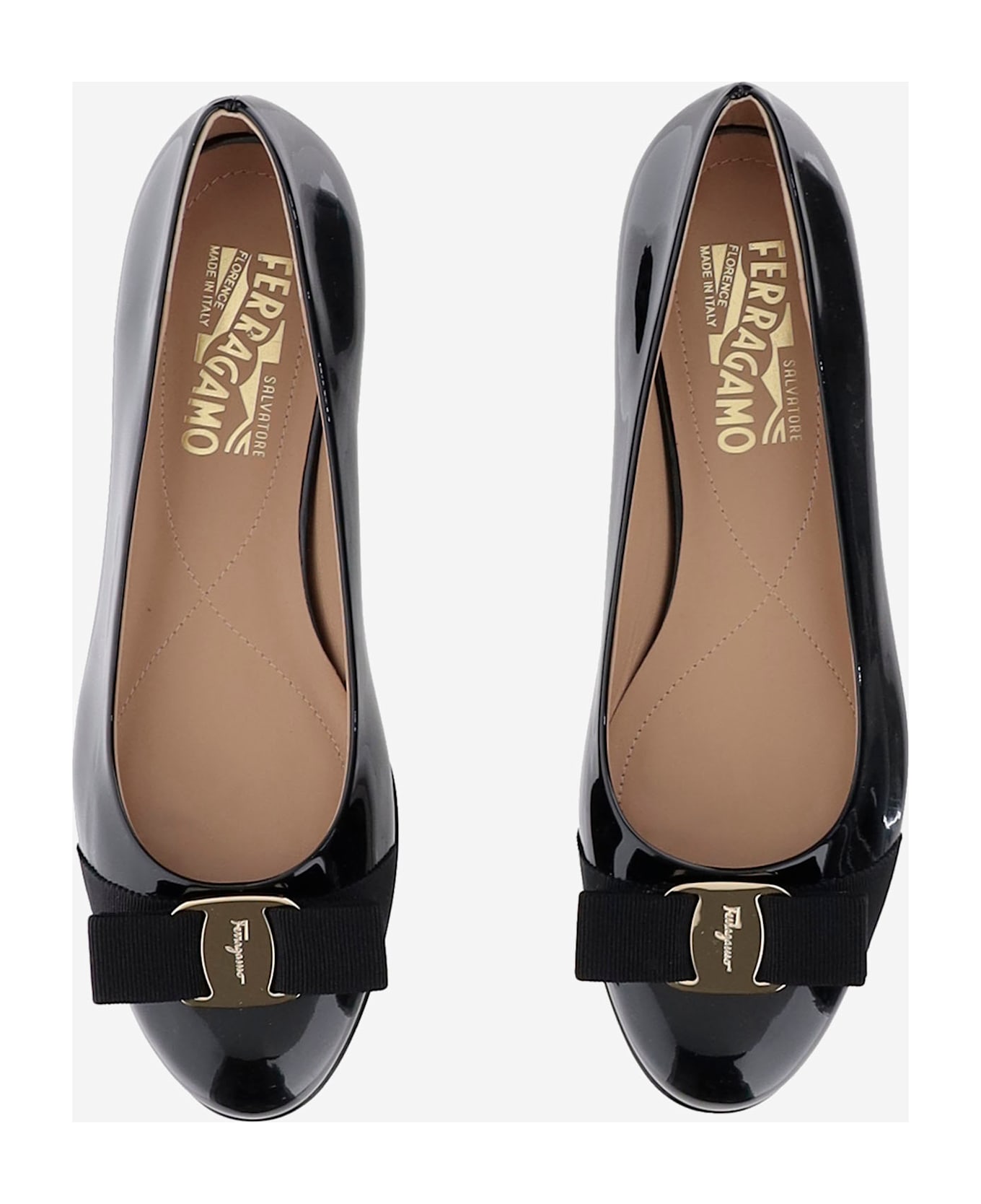 Ferragamo Varina Ballerinas - Black