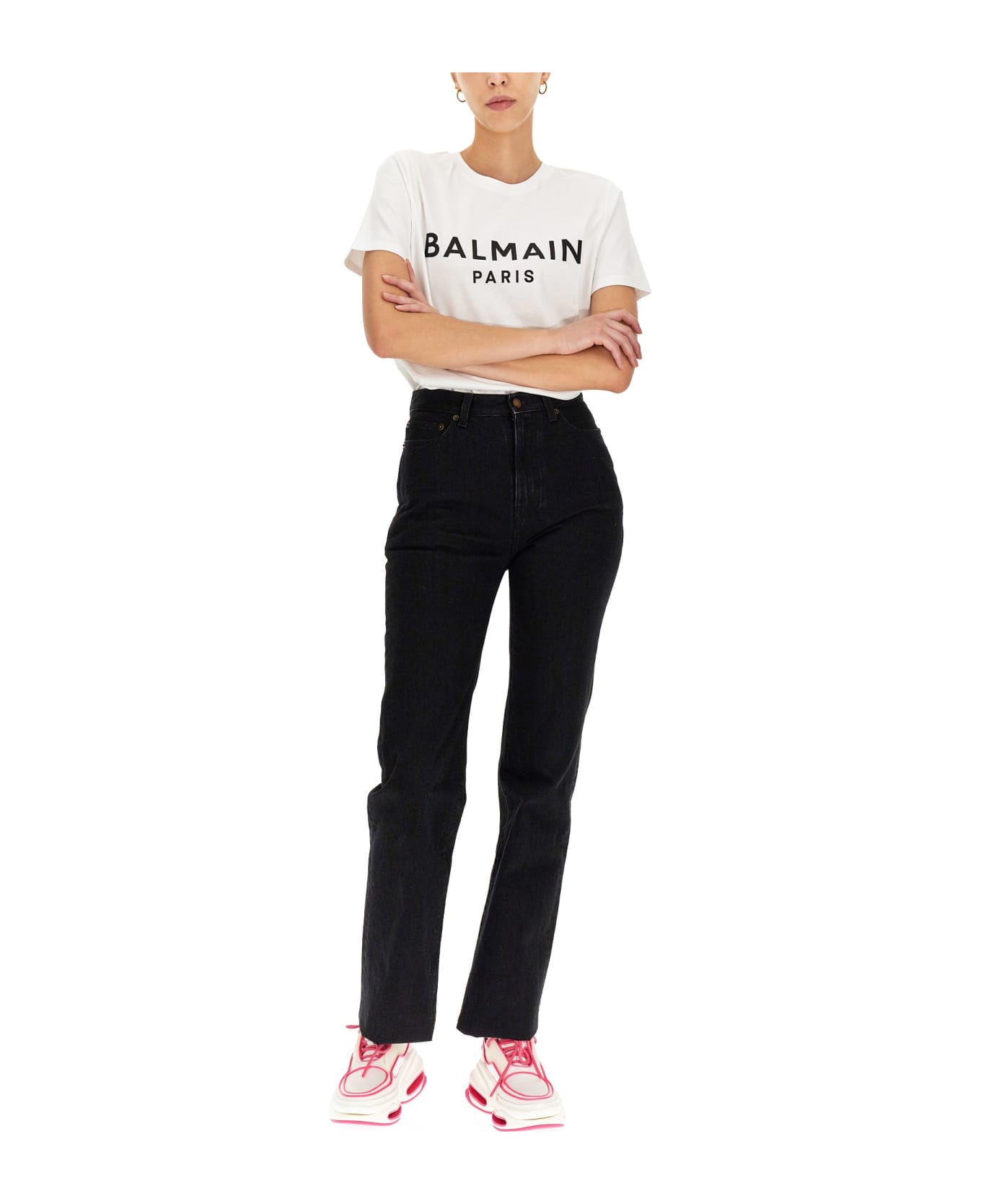 Balmain Logo Print T-shirt