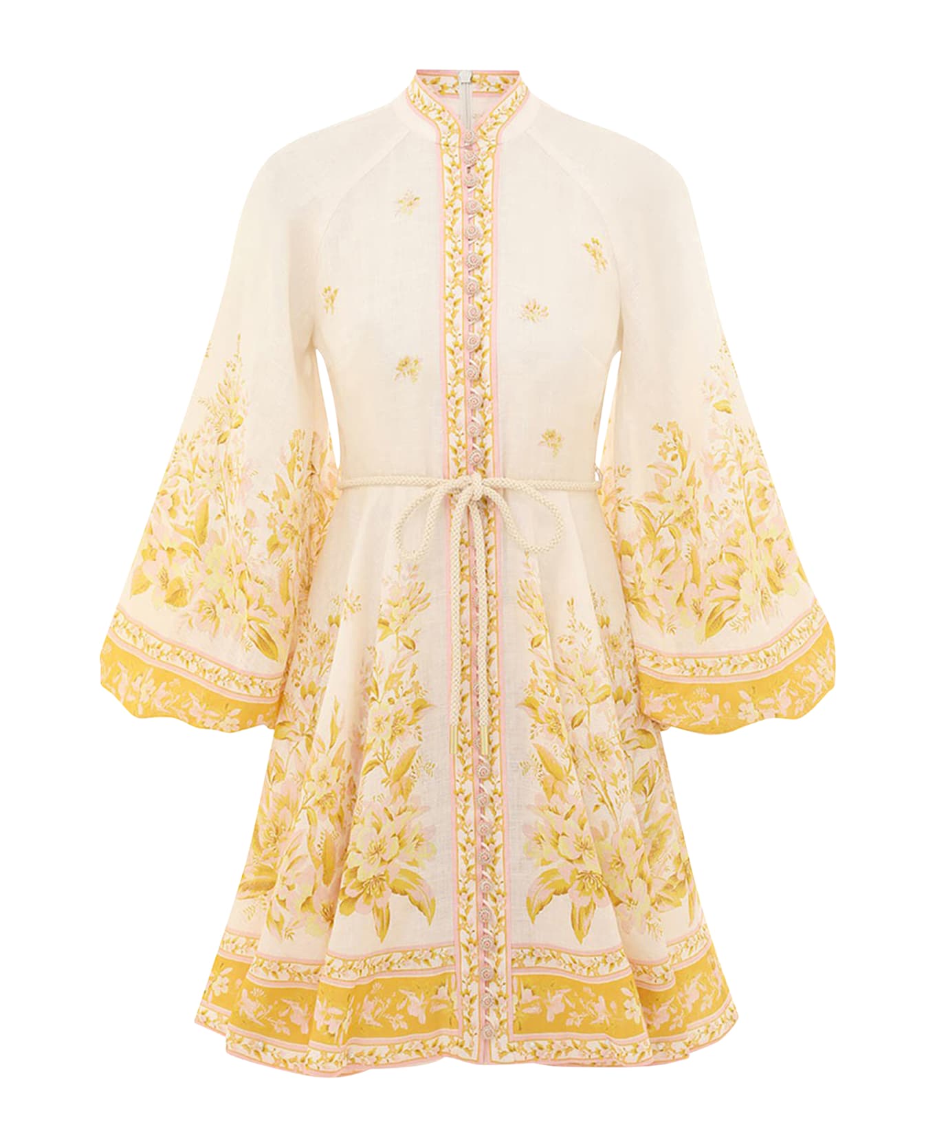 Zimmermann Golden Buttoned Mini Dress - undefined