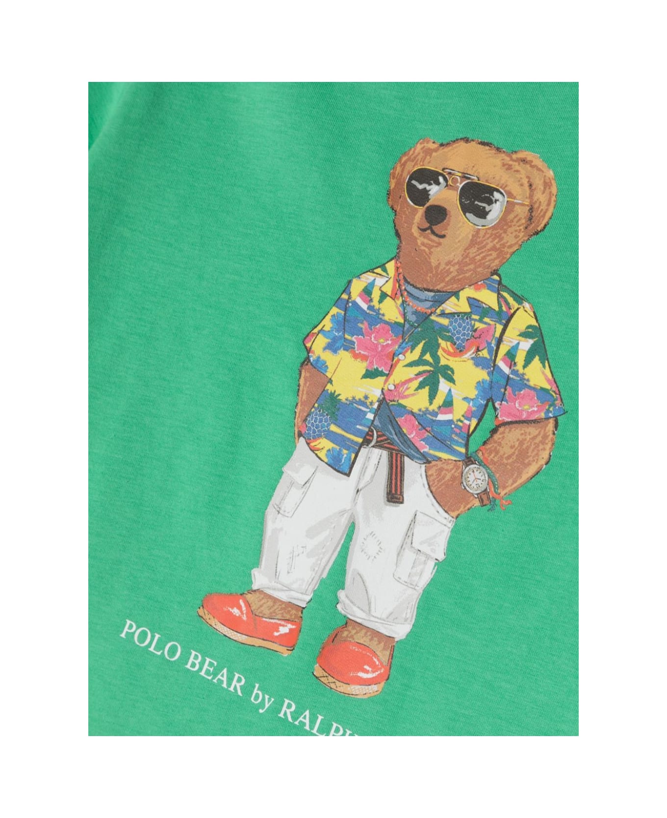 Polo Ralph Lauren Ss Cn-knit Shirts-t-shirt - Bear Vineyardgreen