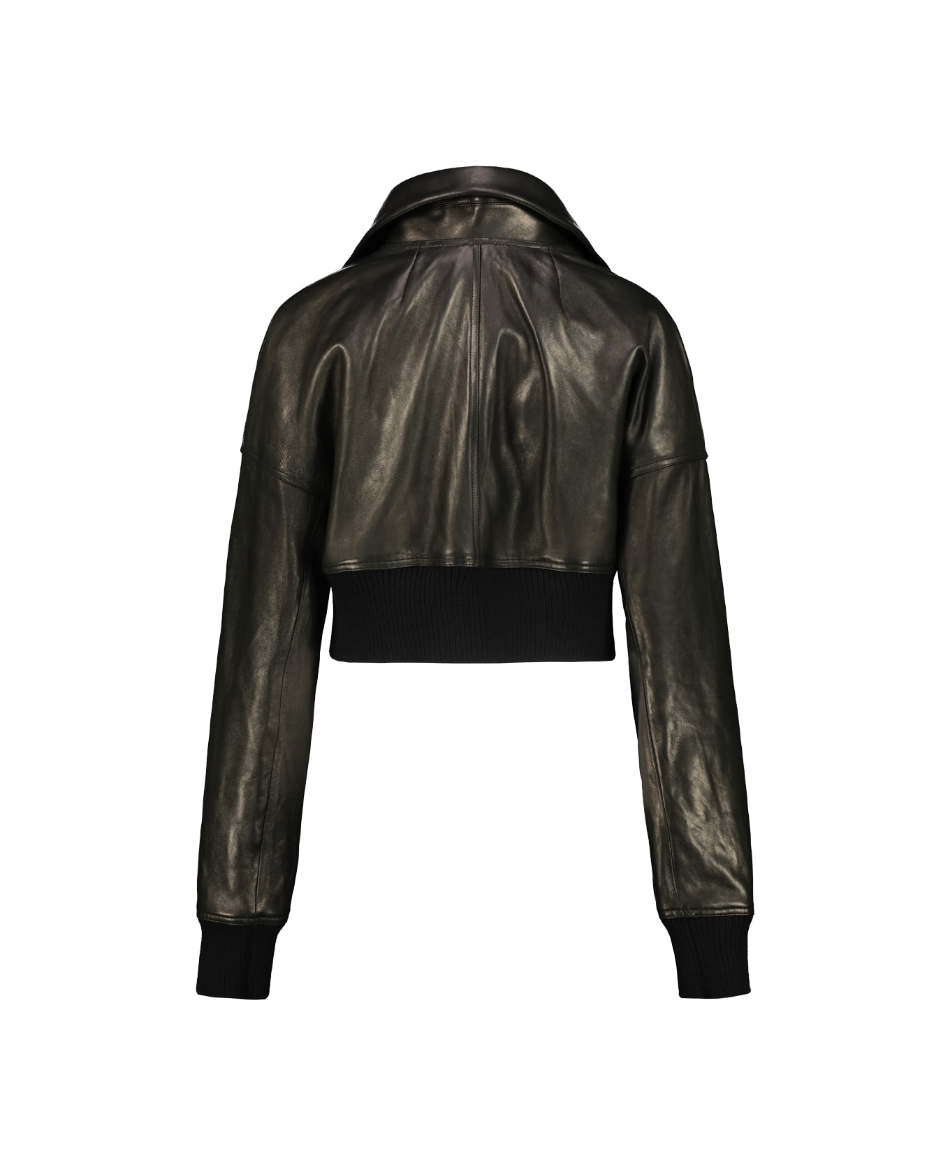 Rick Owens Concordia Dracucollar Cropped Jacket - Black