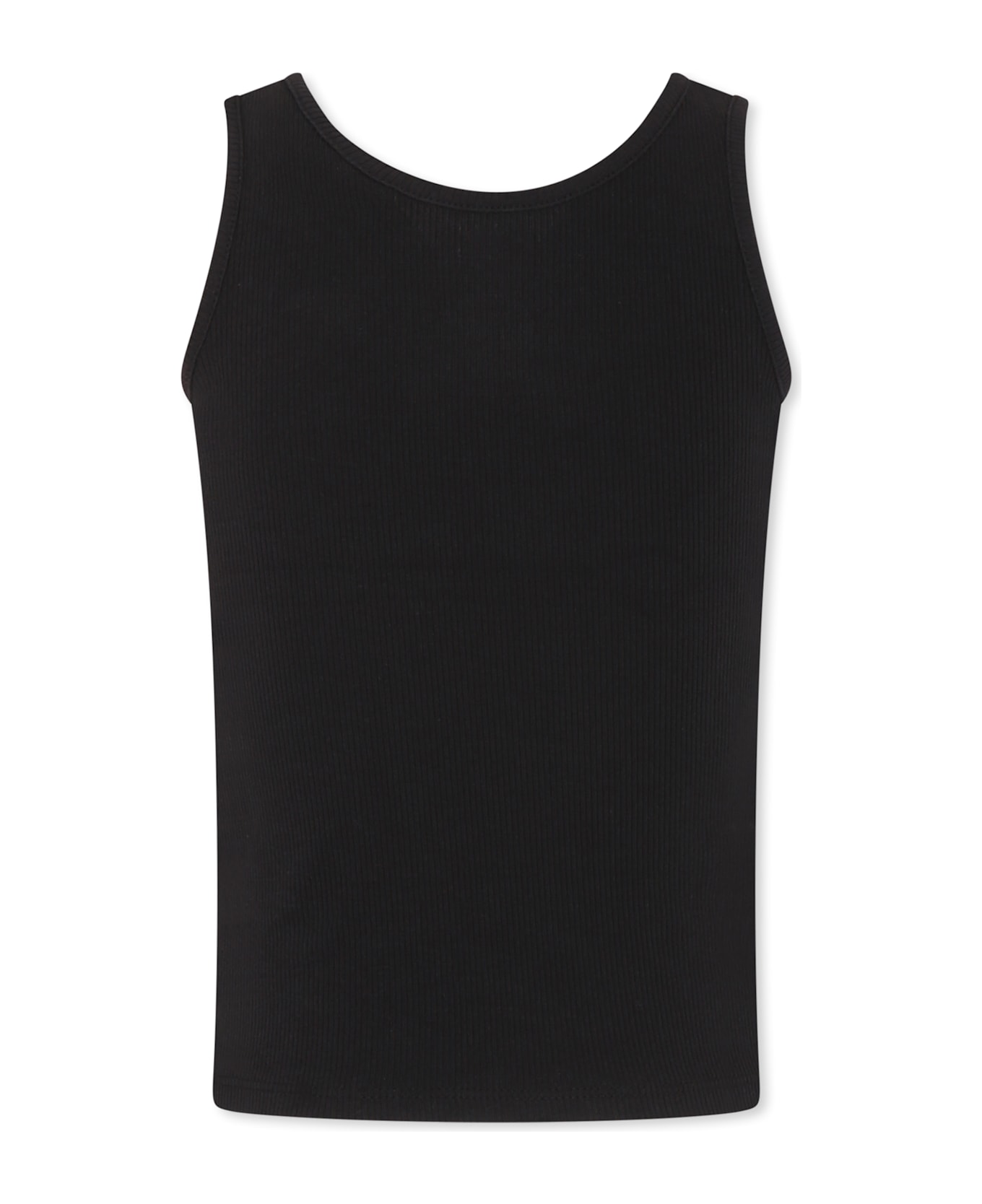 Levi's Black Tank Top For Girl With Logo - Black