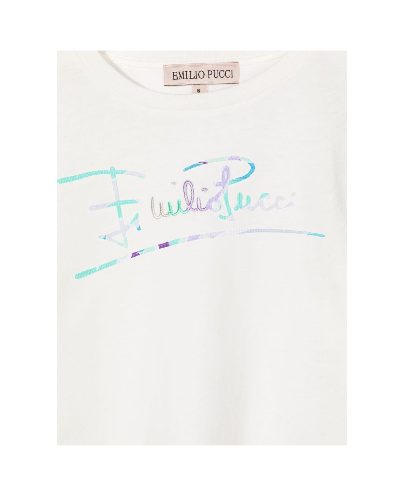 Pucci T-shirt With Logo - IVORY