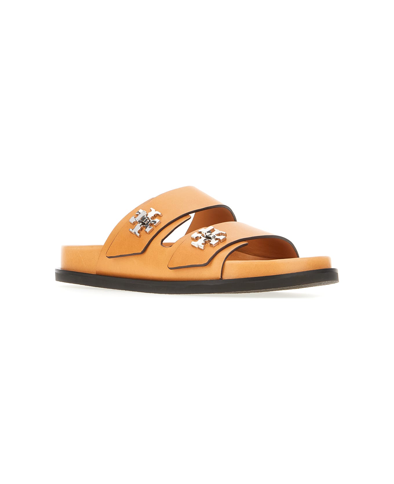 Tory Burch Caramel Leather Slider Sandals - CAMELLO