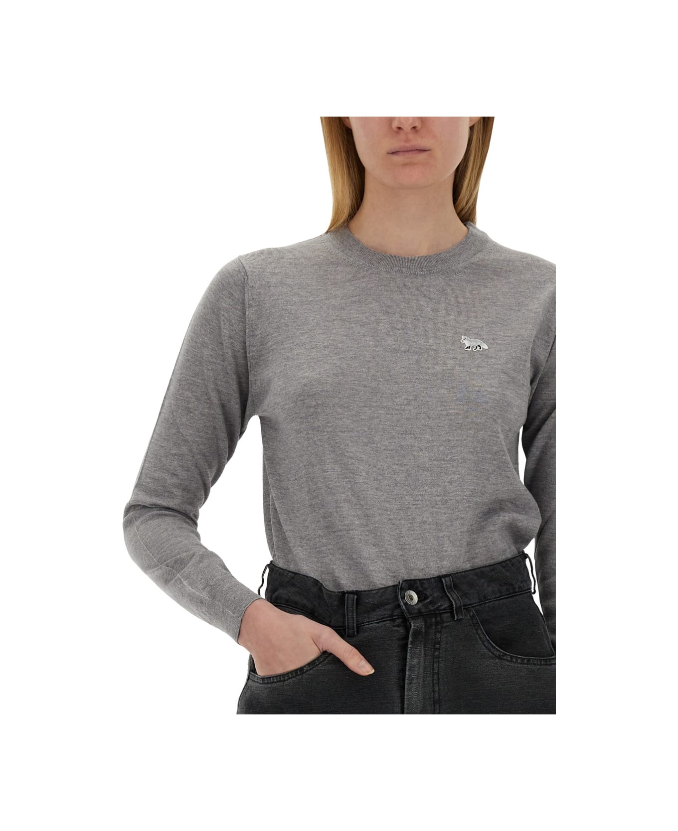 Maison Kitsuné 'baby Fox' Jersey - Grey